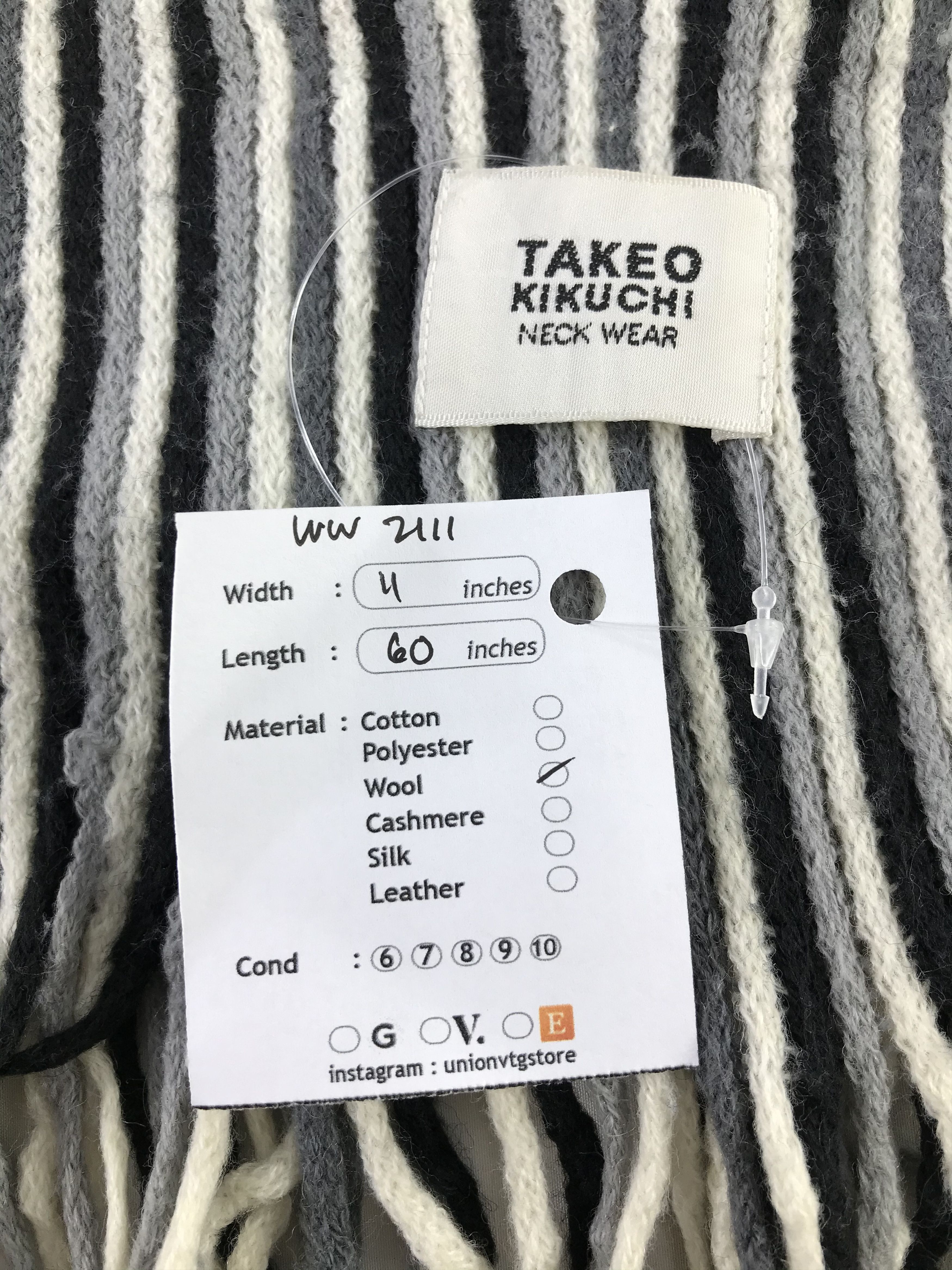 Takeo Kikuchi × Vintage Takeo Kikuchi Scarf / Muffler / Neckwear - WW2111 Size ONE SIZE - 4 Thumbnail