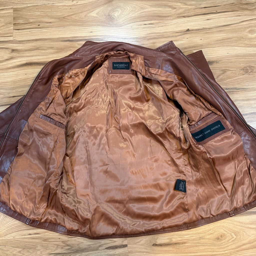 Branded Leather Women’s Leathercult Custom Brown Leather Jacket Size S Size XL / US 12-14 / IT 48-50 - 4 Thumbnail