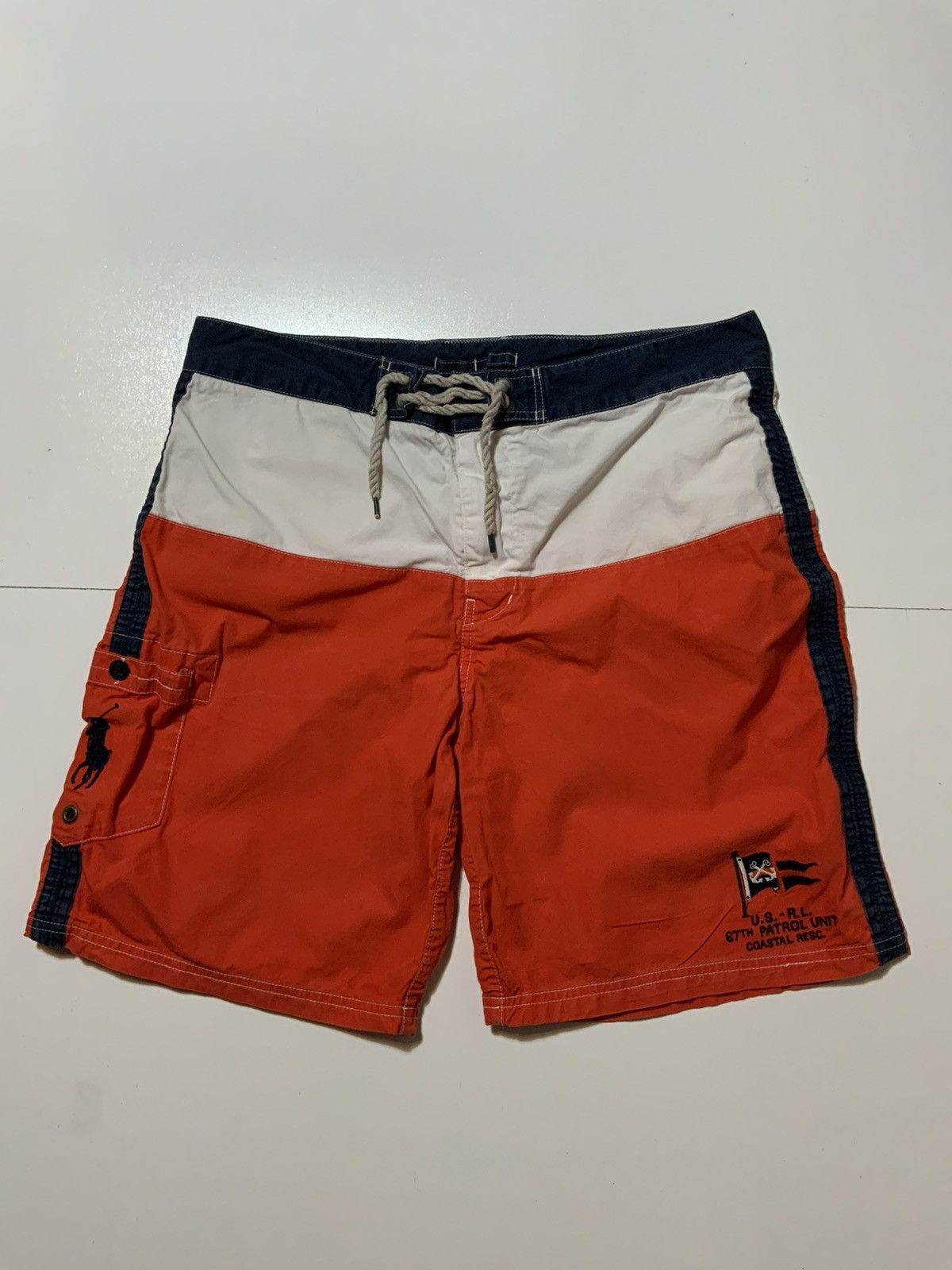 Polo Ralph Lauren × Vintage Polo Ralph Lauren RL Rescue Patrol Recon Team Board Shorts Size US 34 / EU 50 - 1 Thumbnail
