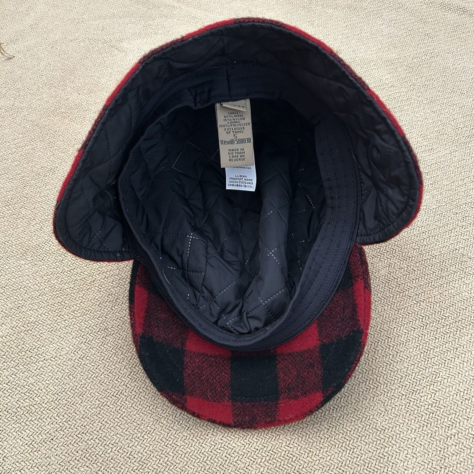 L.L. Bean Buffalo Plaid Wool Hunting Trapper Ear Flap Hat Small Size ONE SIZE - 3 Thumbnail