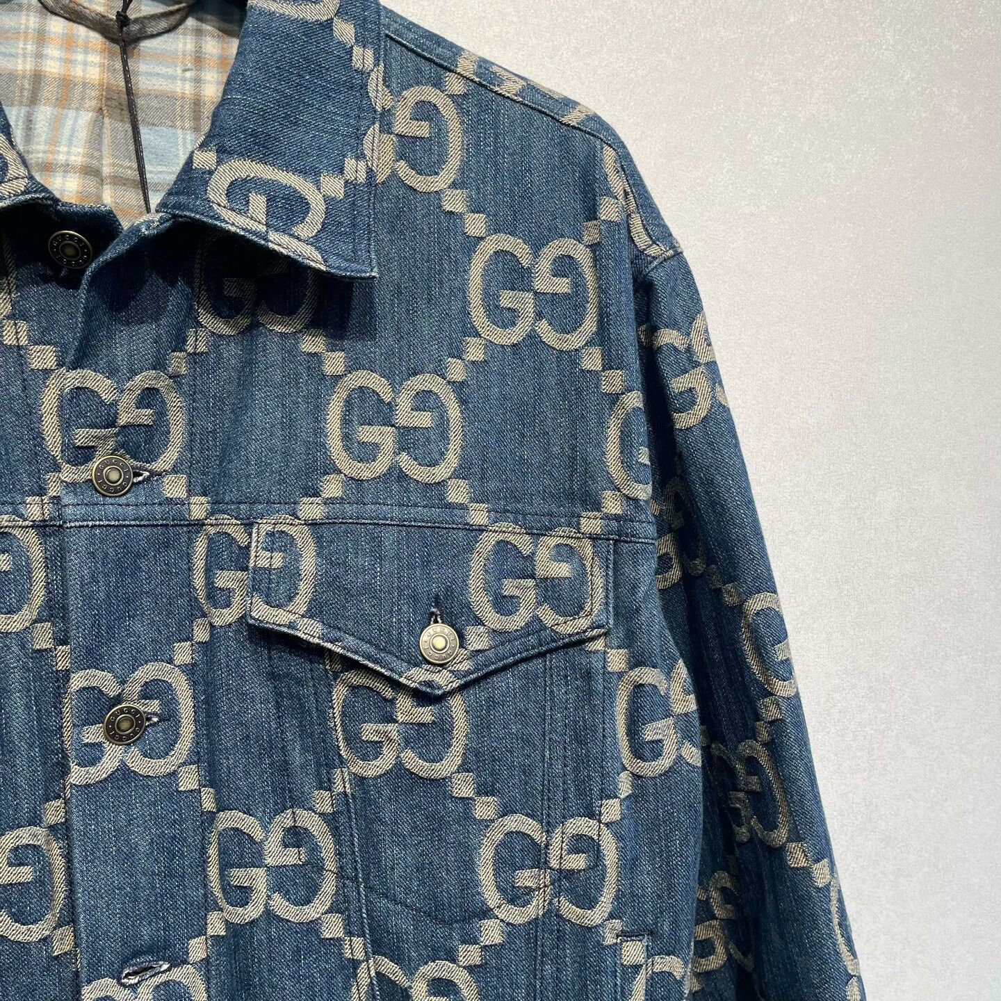 Gucci gucci double g logo denim jacket Size US L / EU 52-54 / 3 - 3 Thumbnail