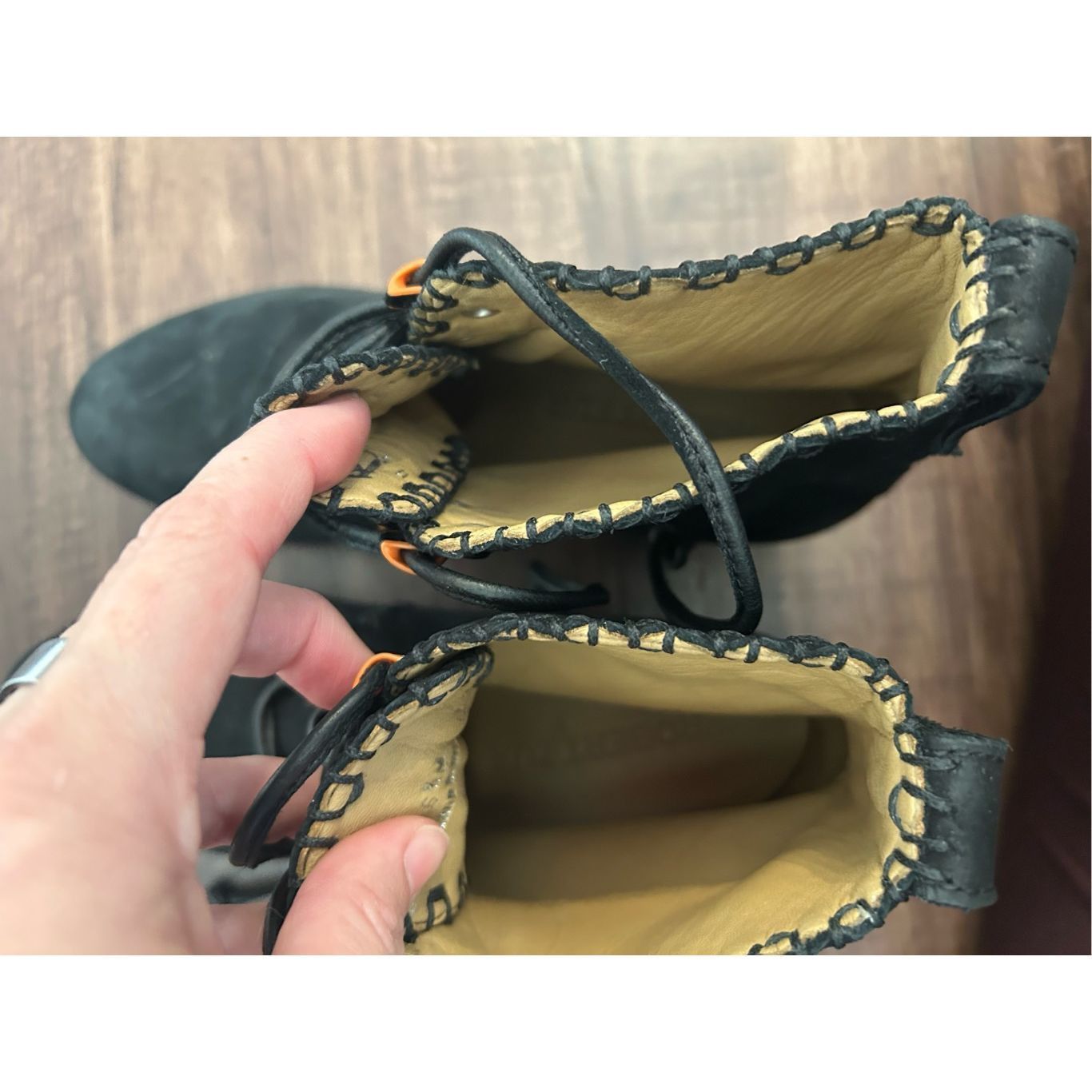Other Robert Zur Black Suede Leather Lace Up Wedge Boots Comfort S Size US 6.5 / IT 36.5 - 8 Thumbnail