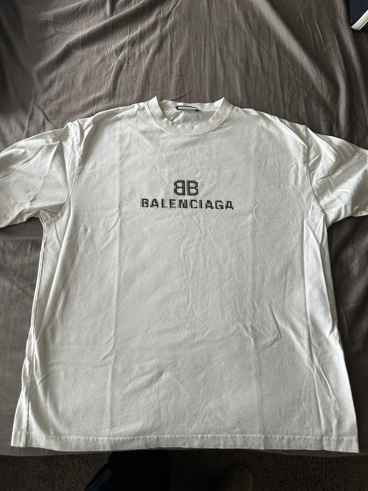 Balenciaga Balenciaga Pixel Logo Shirt Size US M / EU 48-50 / 2 - 1 Thumbnail