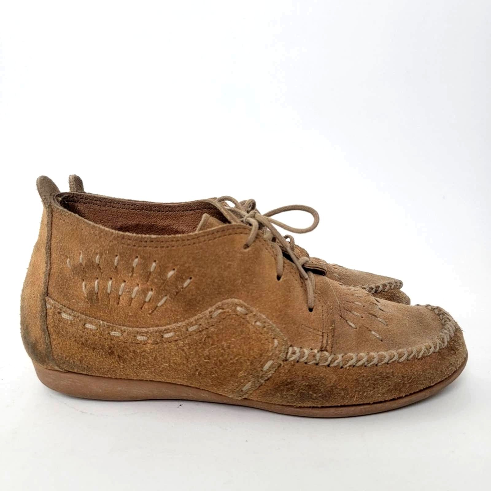 Minnetonka Minnetonka Brown Suede Ankle Moccassin Booties - 7.5 Size US 7.5 / IT 37.5 - 3 Thumbnail