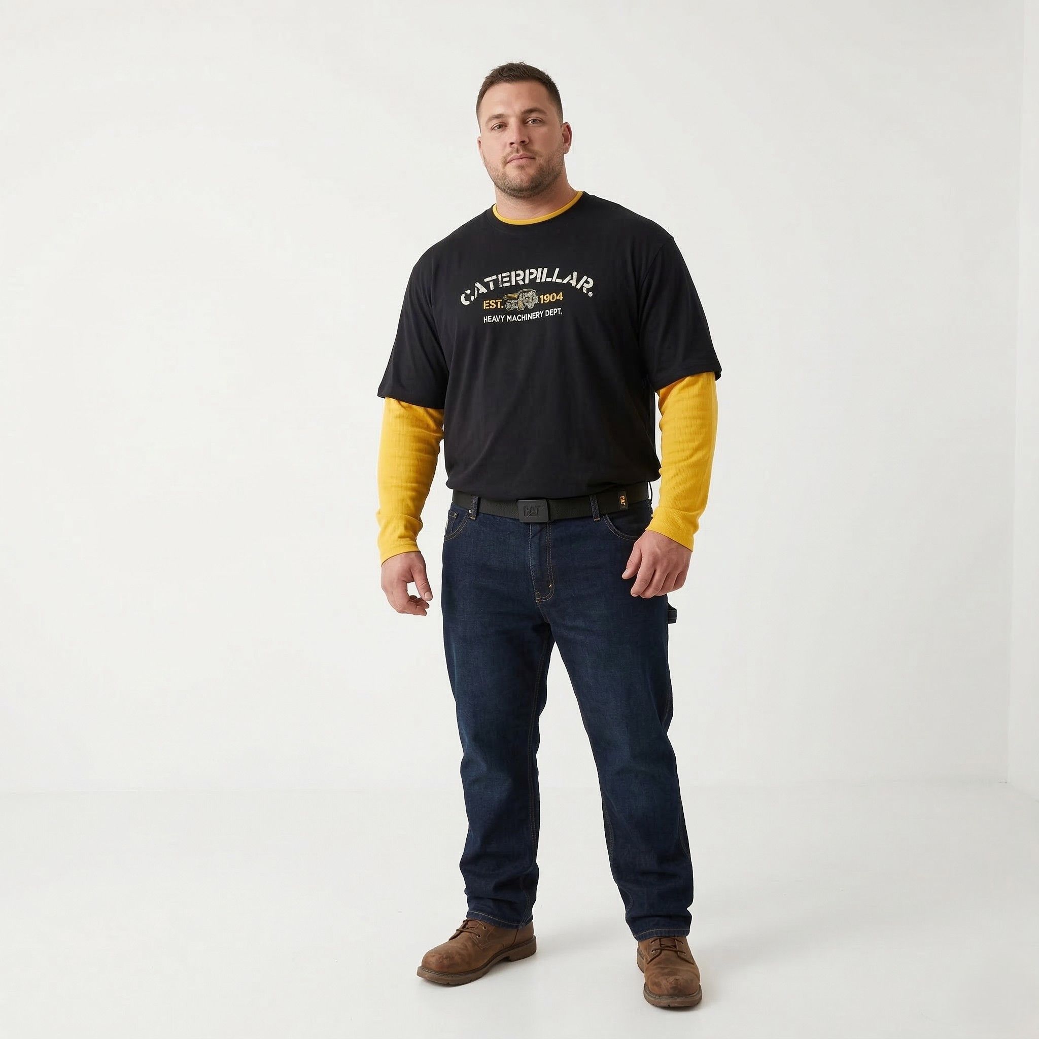 Caterpillar Caterpillar Cat Men 2XL Shirt Long Sleeve Black 0483 Size US XXL / EU 58 / 5 - 1 Thumbnail