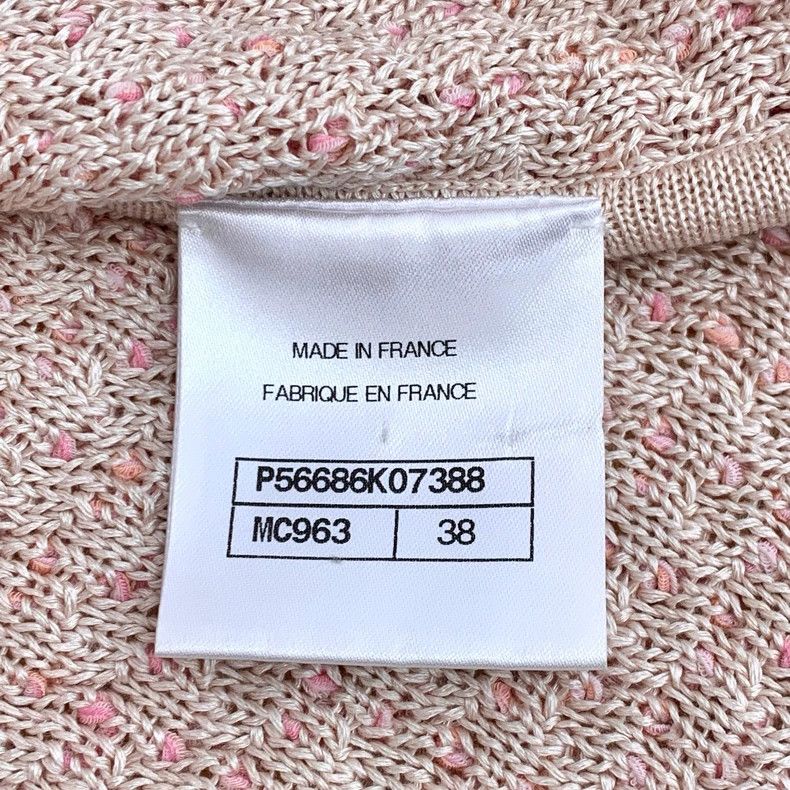 Chanel Chanel Pink mulberry silk V-neck long-sleeved knitted card Size XS / US 0-2 / IT 36-38 - 7 Thumbnail