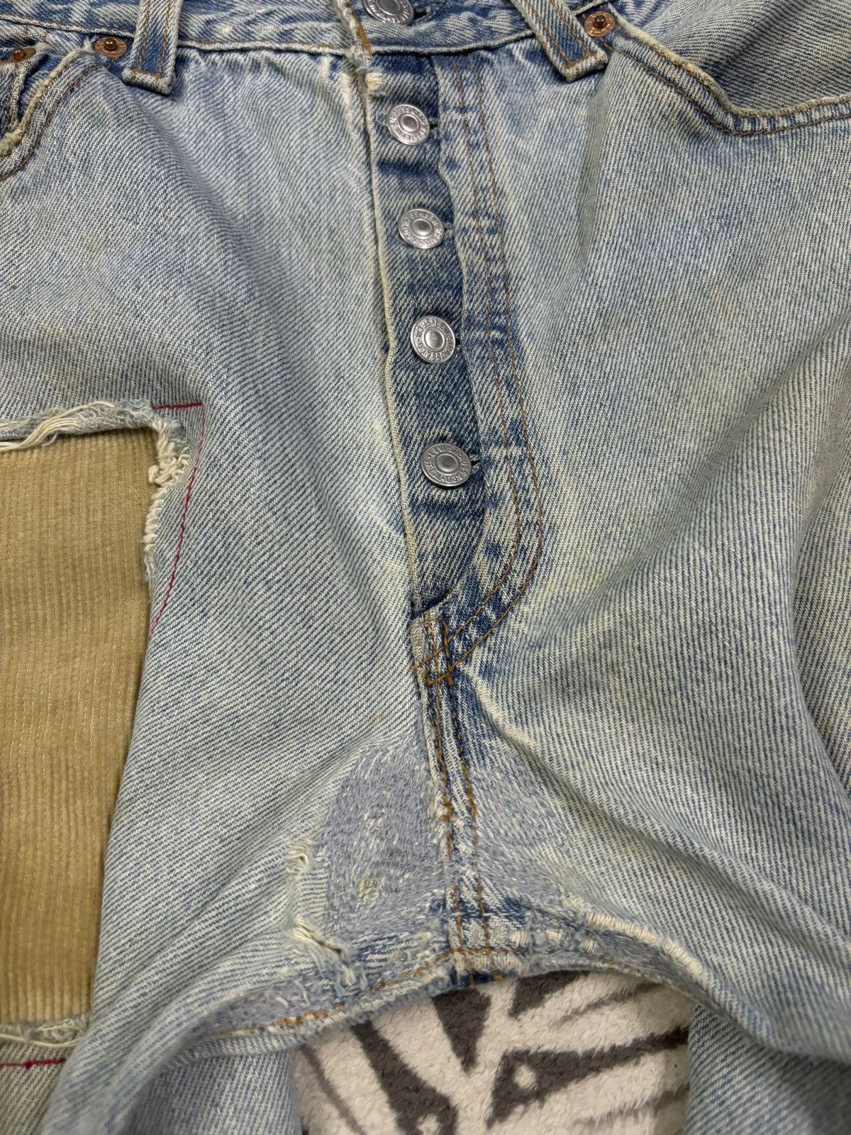 Kapital Vintage Levis 501 Patchwork Jeans Reconstructed by Kalimera Size US 32 / EU 48 - 24 Thumbnail