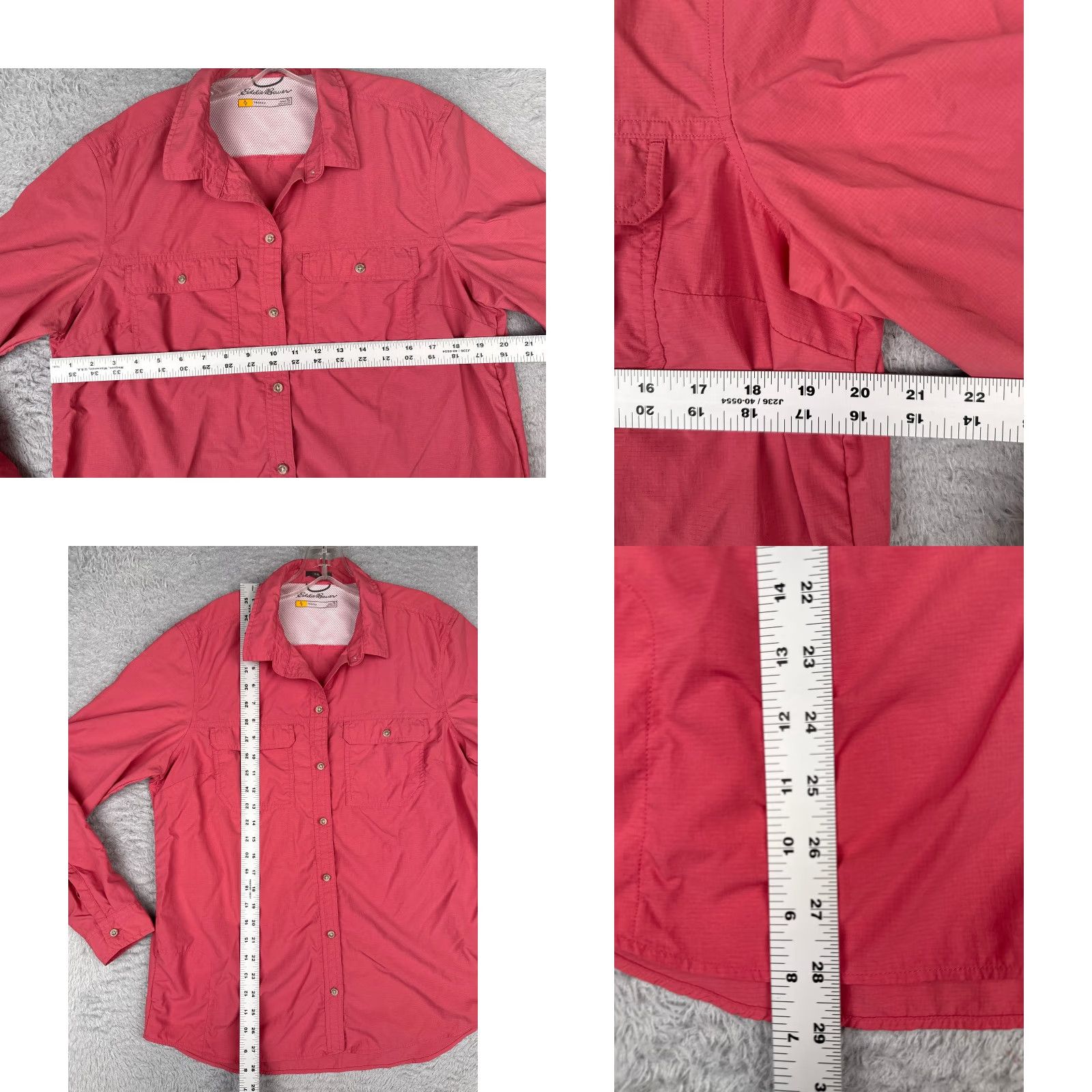 Eddie Bauer Eddie Bauer Shirt Women Large Tall Pink Button Up Vented Fish Angler Long Sleeve Size L / US 10 / IT 46 - 8 Thumbnail