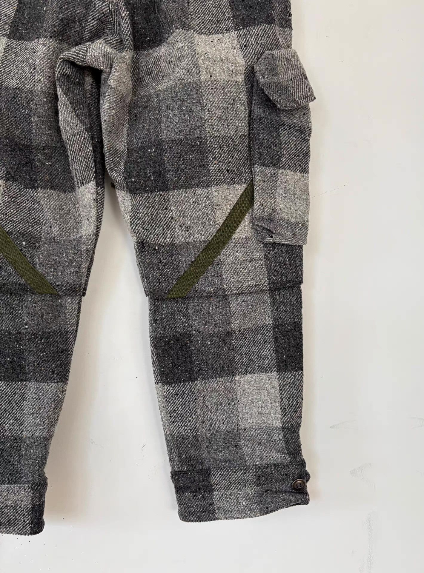 Greg Lauren Greg Lauren Men's Wool-blend Plaid Cargo Pants Ｑ21 Size US 32 / EU 48 - 5 Thumbnail
