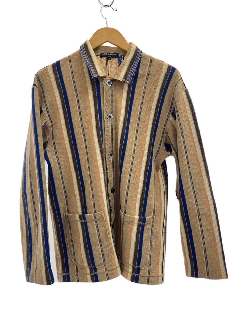 Comme des Garcons Homme 2004 Striped Wool Jacket Size US M / EU 48-50 / 2 - 1 Thumbnail