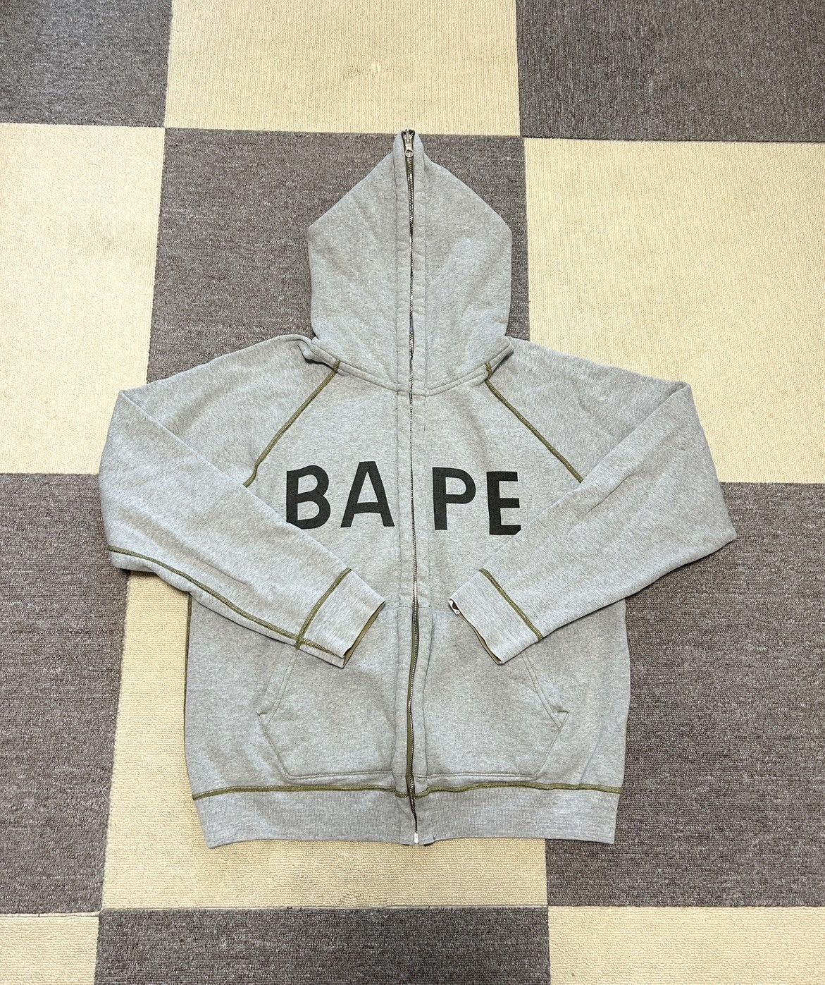 Bape Bape Reversible Green Camo Spell Out Hoodie Size US M / EU 48-50 / 2 - 2 Thumbnail