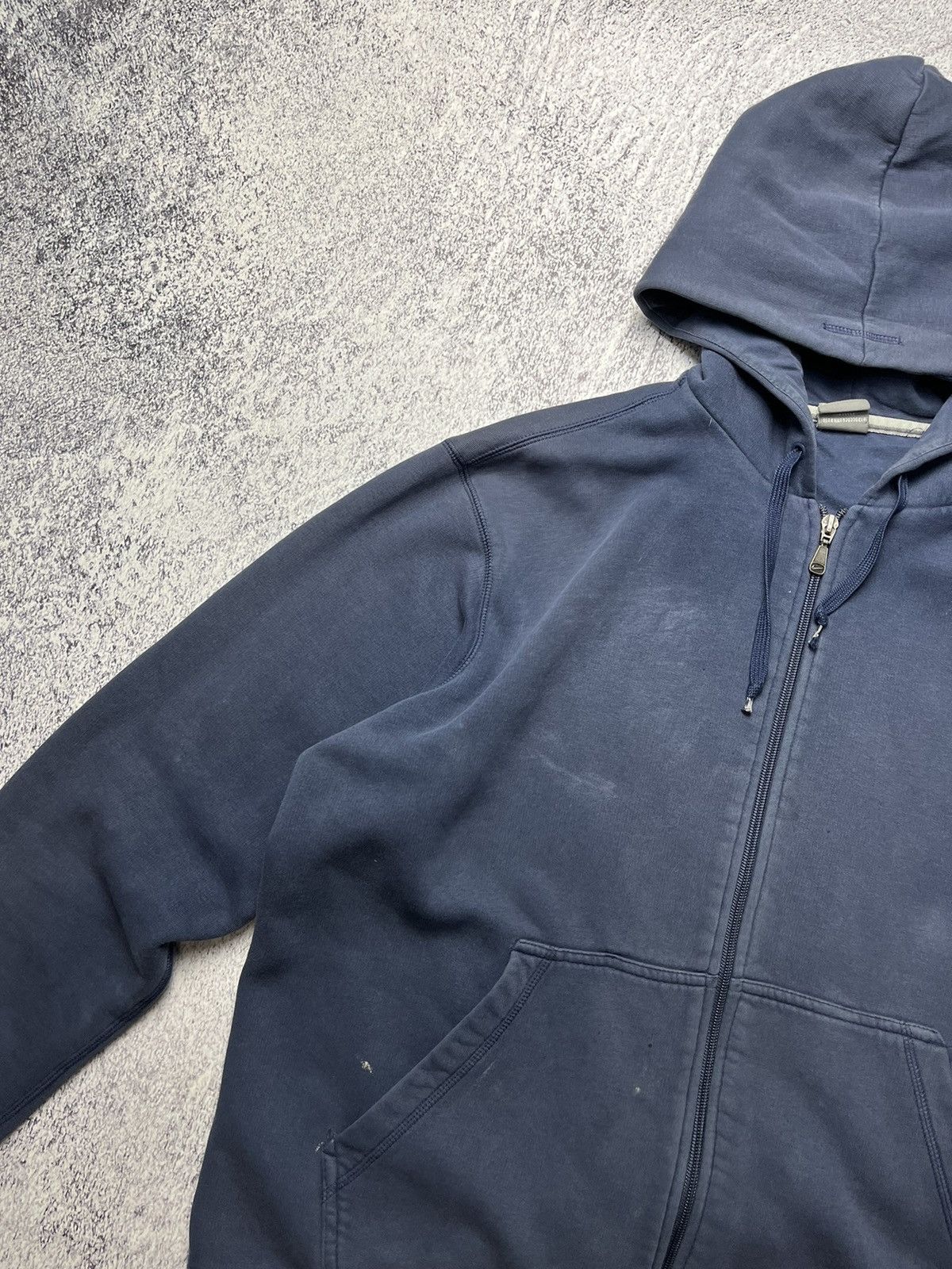 Nike Vintage Nike Distressed Zip Up Hoodie Swoosh Drill Size US L / EU 52-54 / 3 - 6 Thumbnail