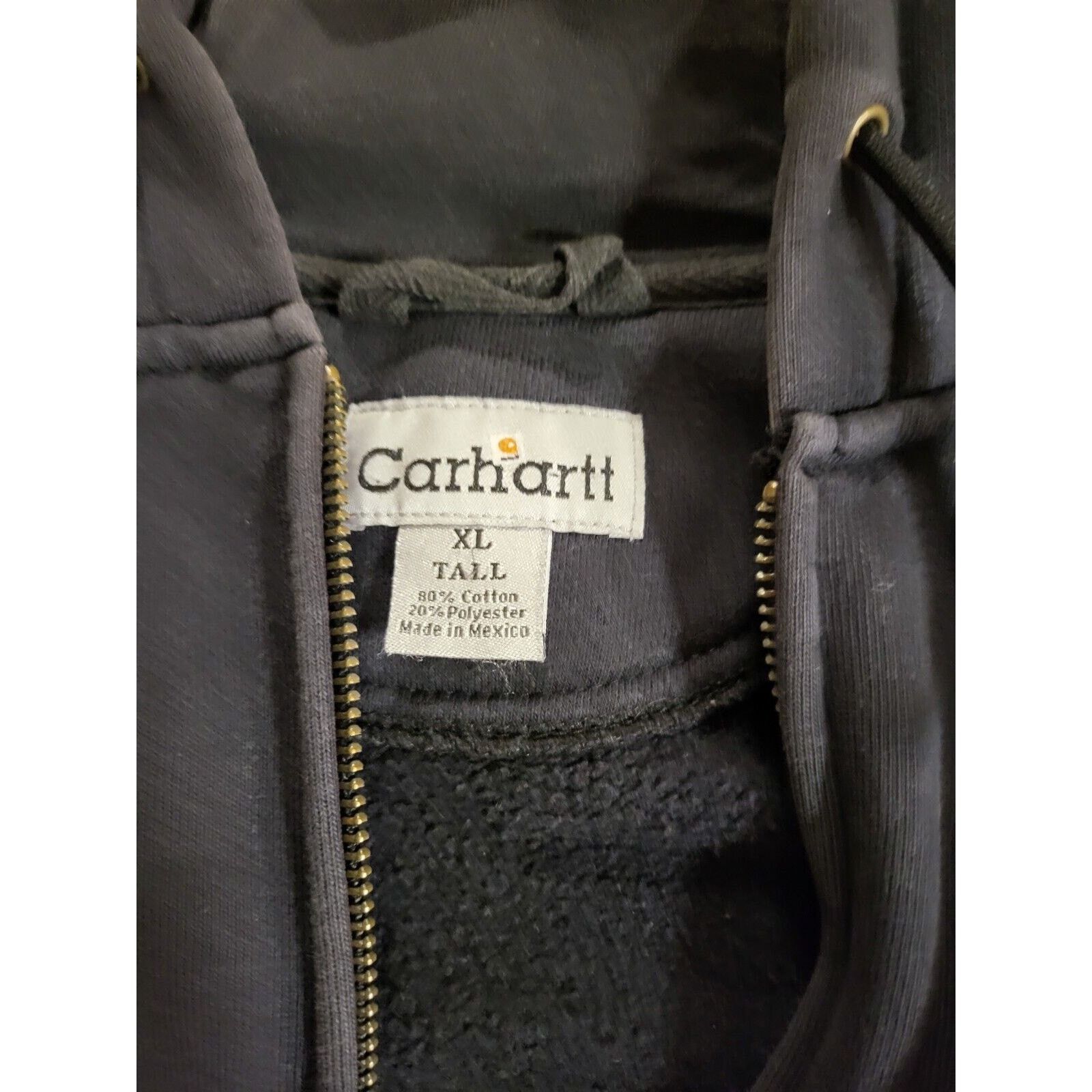 Carhartt Carhartt XLARGE Tall Zip Hoodie Color Black. Size US XL / EU 56 / 4 - 4 Thumbnail