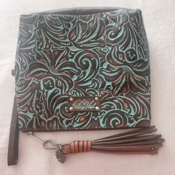 Patricia Nash Patricia Nash Deep Mossy Green & Tooled Turquoise Etching Zi Size ONE SIZE - 5 Thumbnail