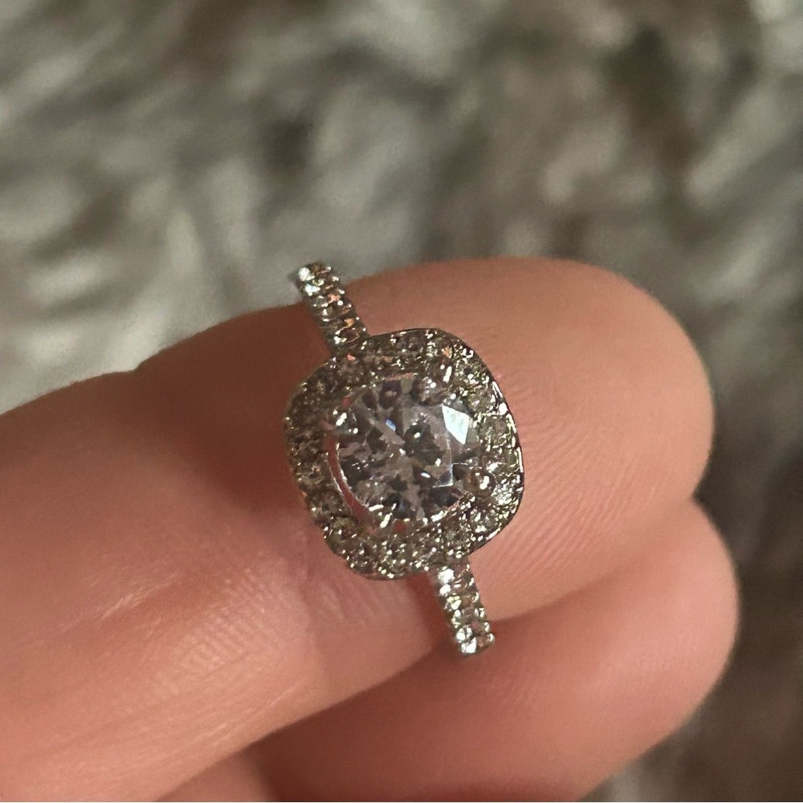 Jewelry Elegant prong set open basket cz sterling silver ring NIB Size ONE SIZE - 5 Thumbnail