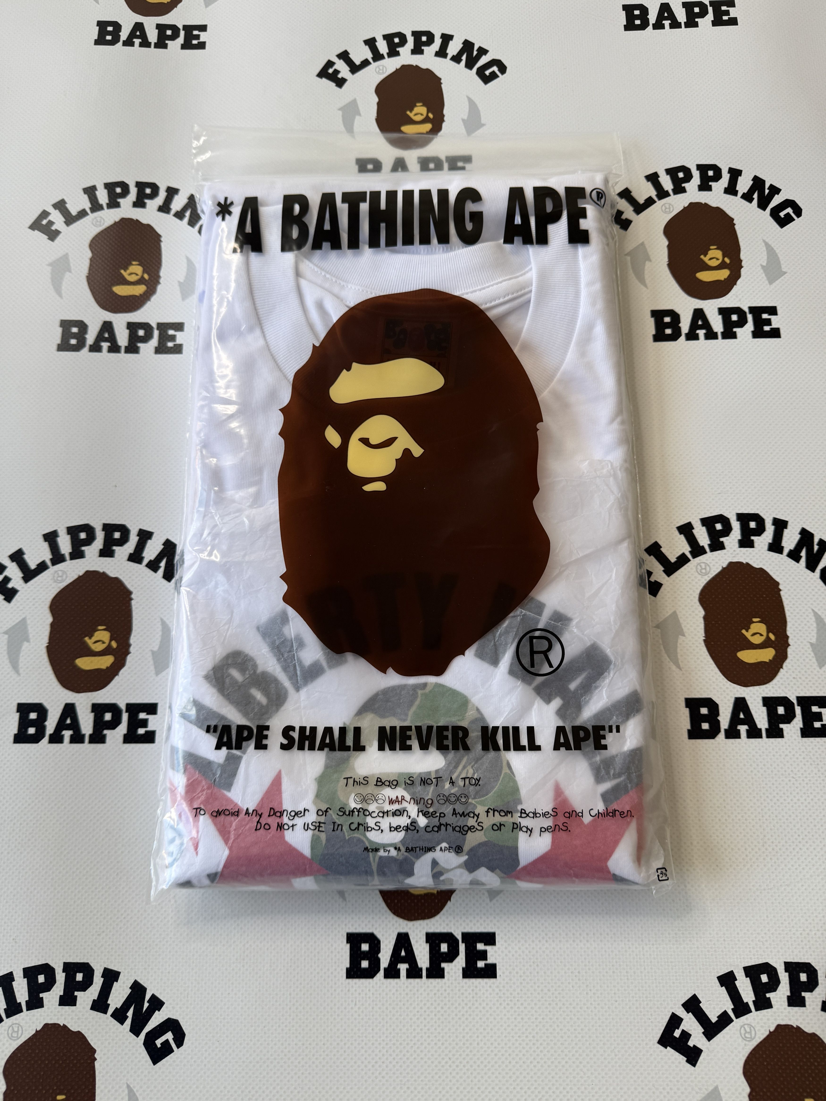 Bape BAPE X LIBERTY WALK ABC CAMO APE HEAD RELAXED FIT TEE Size US XL / EU 56 / 4 - 8 Thumbnail