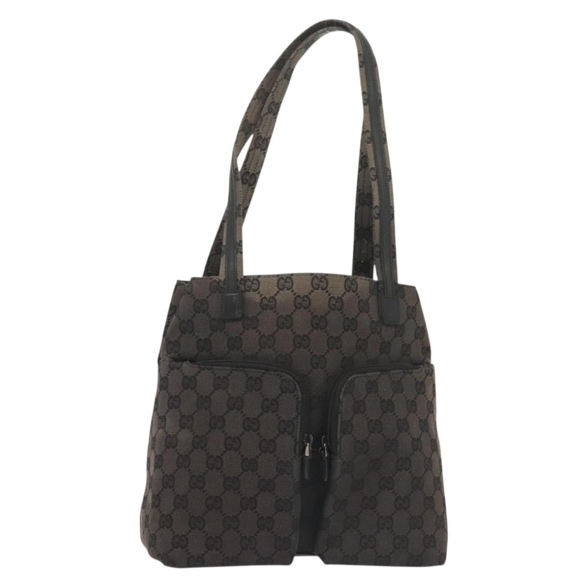 Gucci GUCCI GG Canvas Tote Bag Black Silver 002 1076 002 1076 Size ONE SIZE - 1 Thumbnail