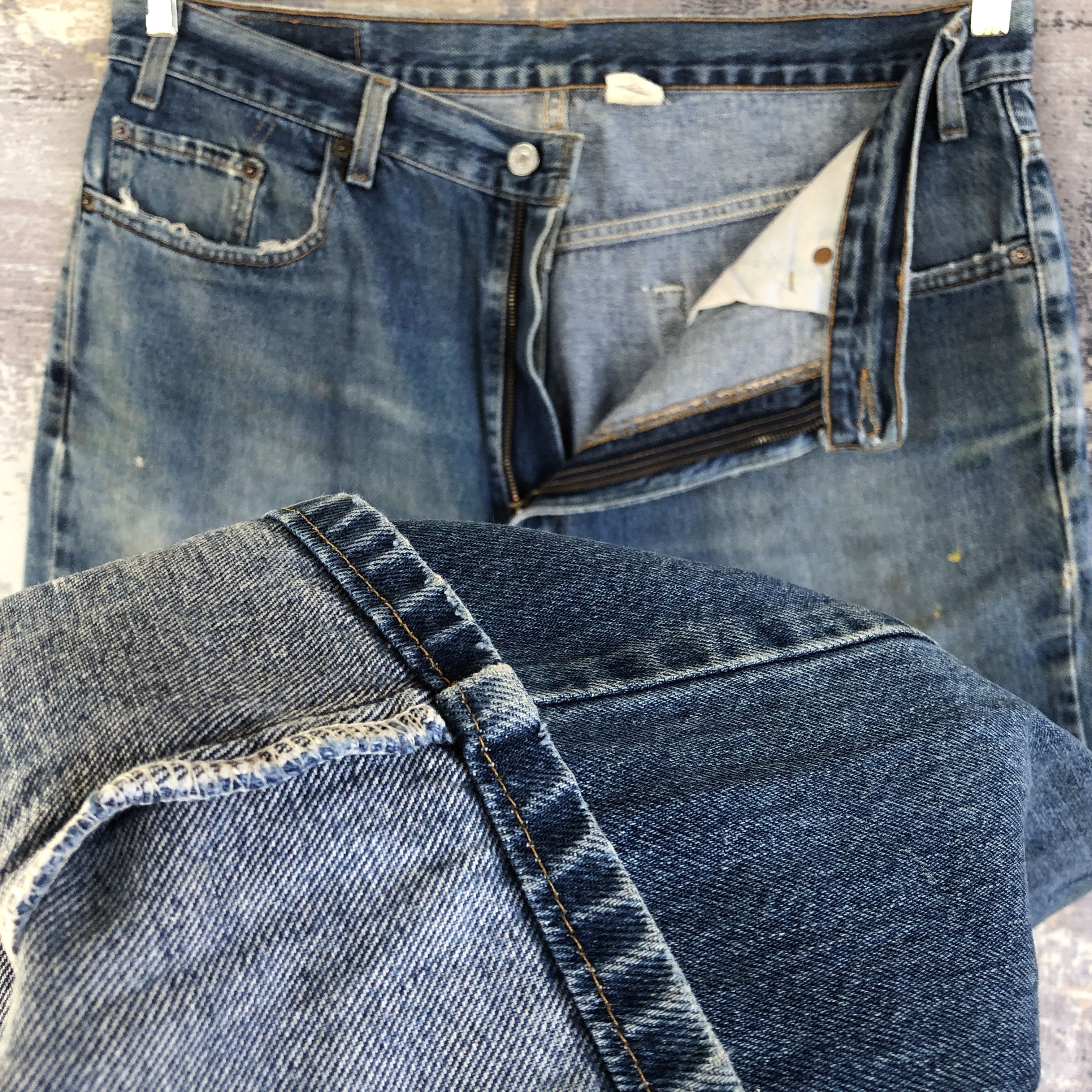 Levi's Vintage Levis Distressed Jeans Levi's Painter Faded Denim Size US 36 / EU 52 - 8 Thumbnail