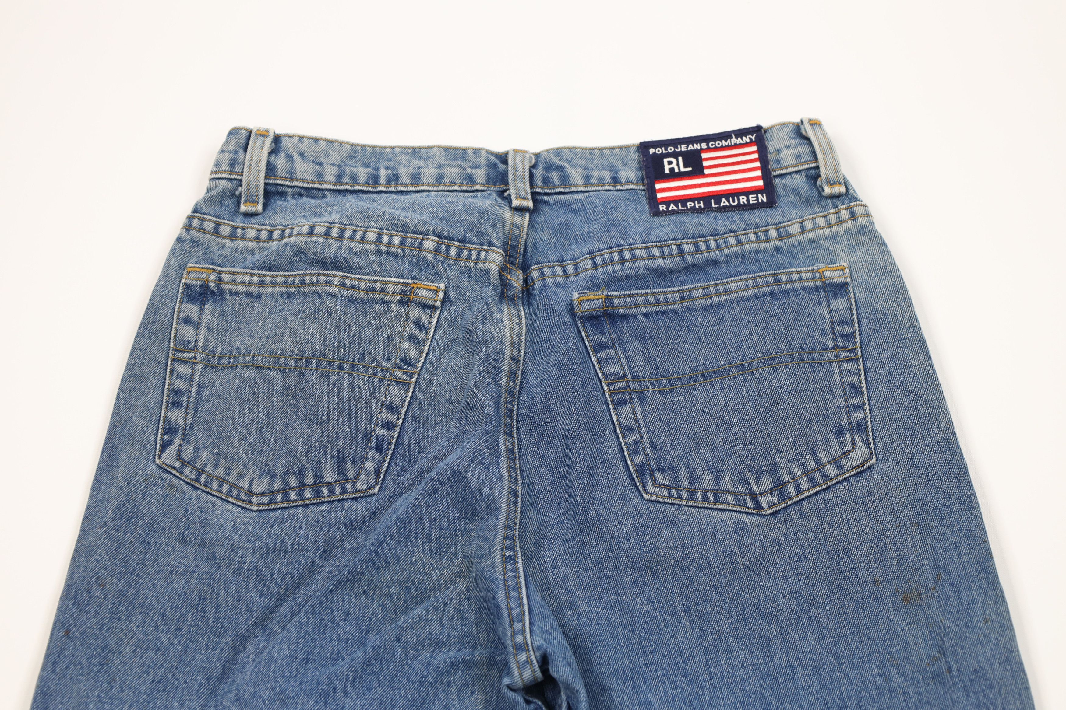 Ralph Lauren Vintage 90s Ralph Lauren Spell Out Straight Leg Jeans Blue Size 34" / US 12 / IT 48 - 12 Thumbnail