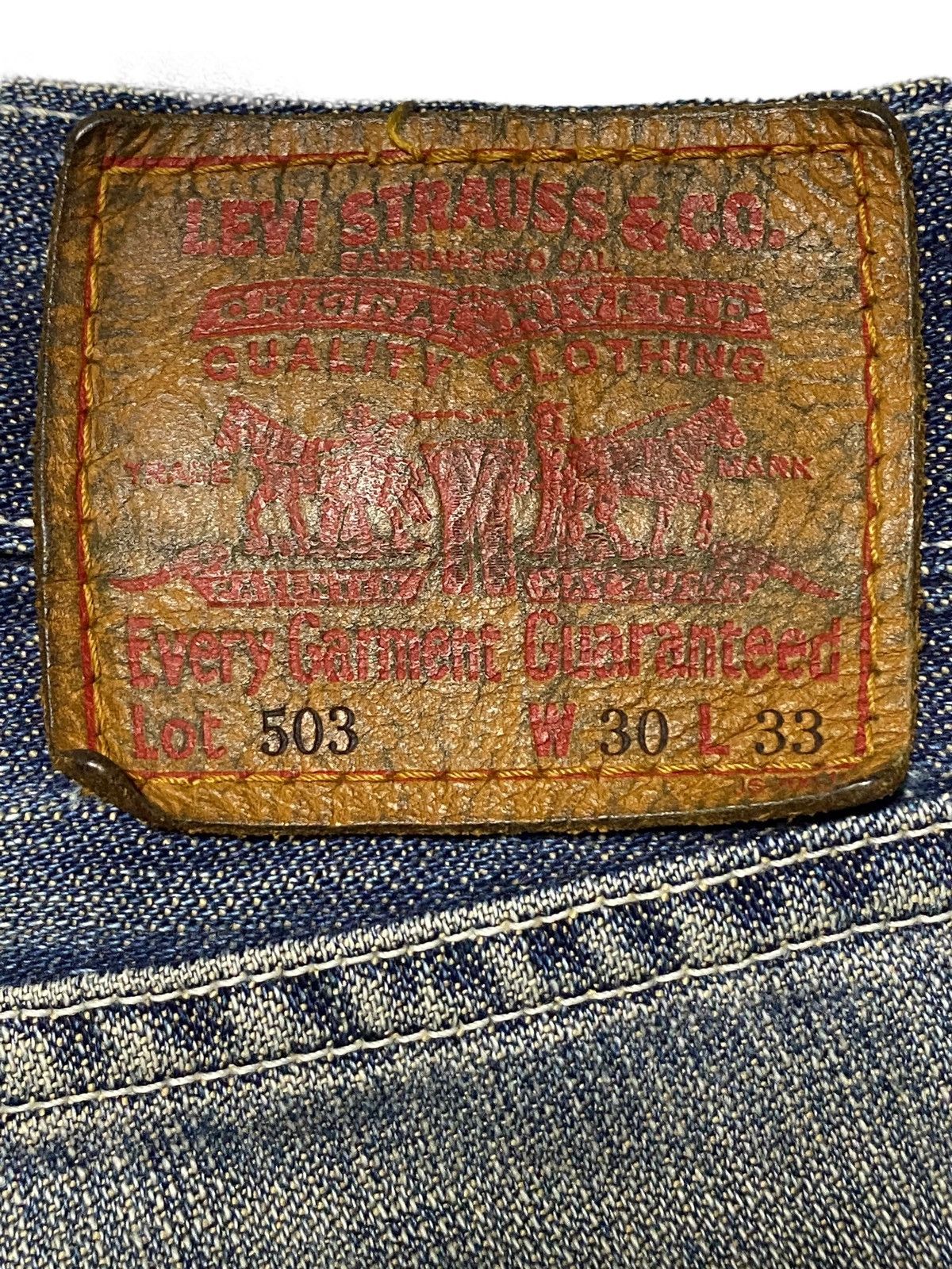 Levi's Vintage Clothing Vintage Levis 503 90’s Grunge Distressed Baggy Jeans Size US 30 / EU 46 - 14 Thumbnail