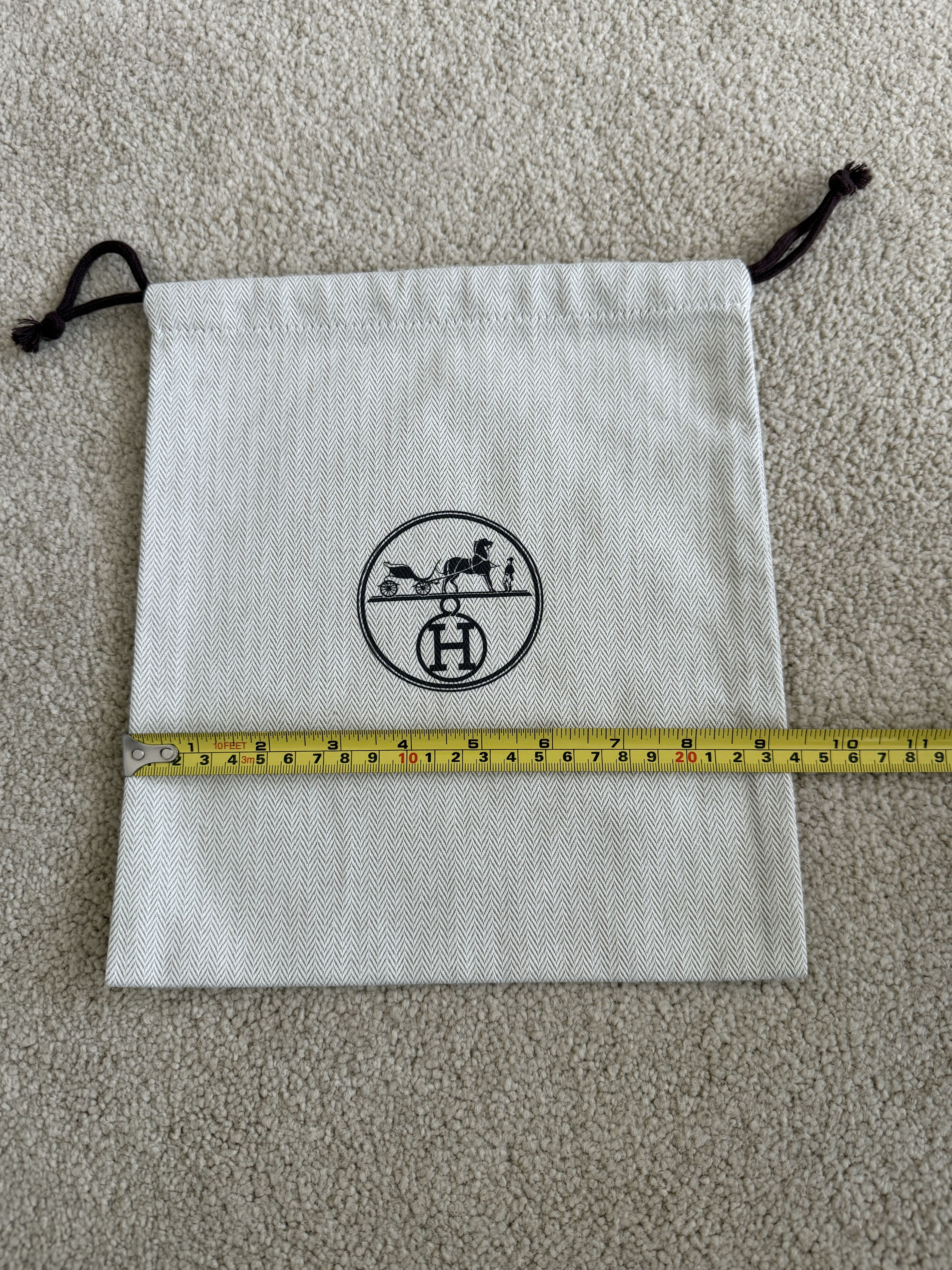 Hermes Authentic Hermes Herringbone Tweed Small Drawstring Dustbag Size ONE SIZE - 4 Thumbnail