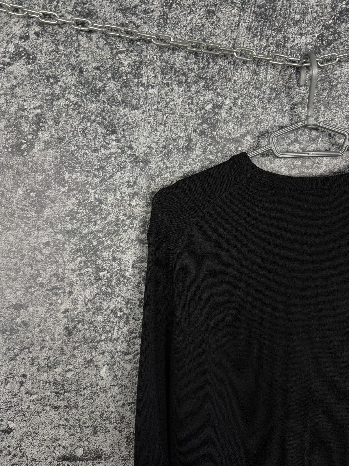 Lacoste Men’s Lacoste V-Neck Pullover Lana Wool Sweater Black Size 4 Size US M / EU 48-50 / 2 - 11 Thumbnail