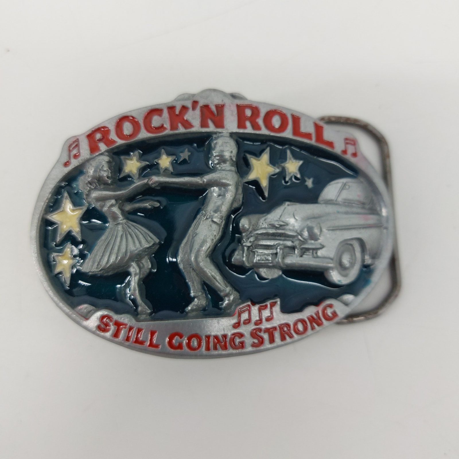 Vintage Great American Buckle Rock'N Roll Belt Buckle 50s Rockabilly Size ONE SIZE - 11 Thumbnail