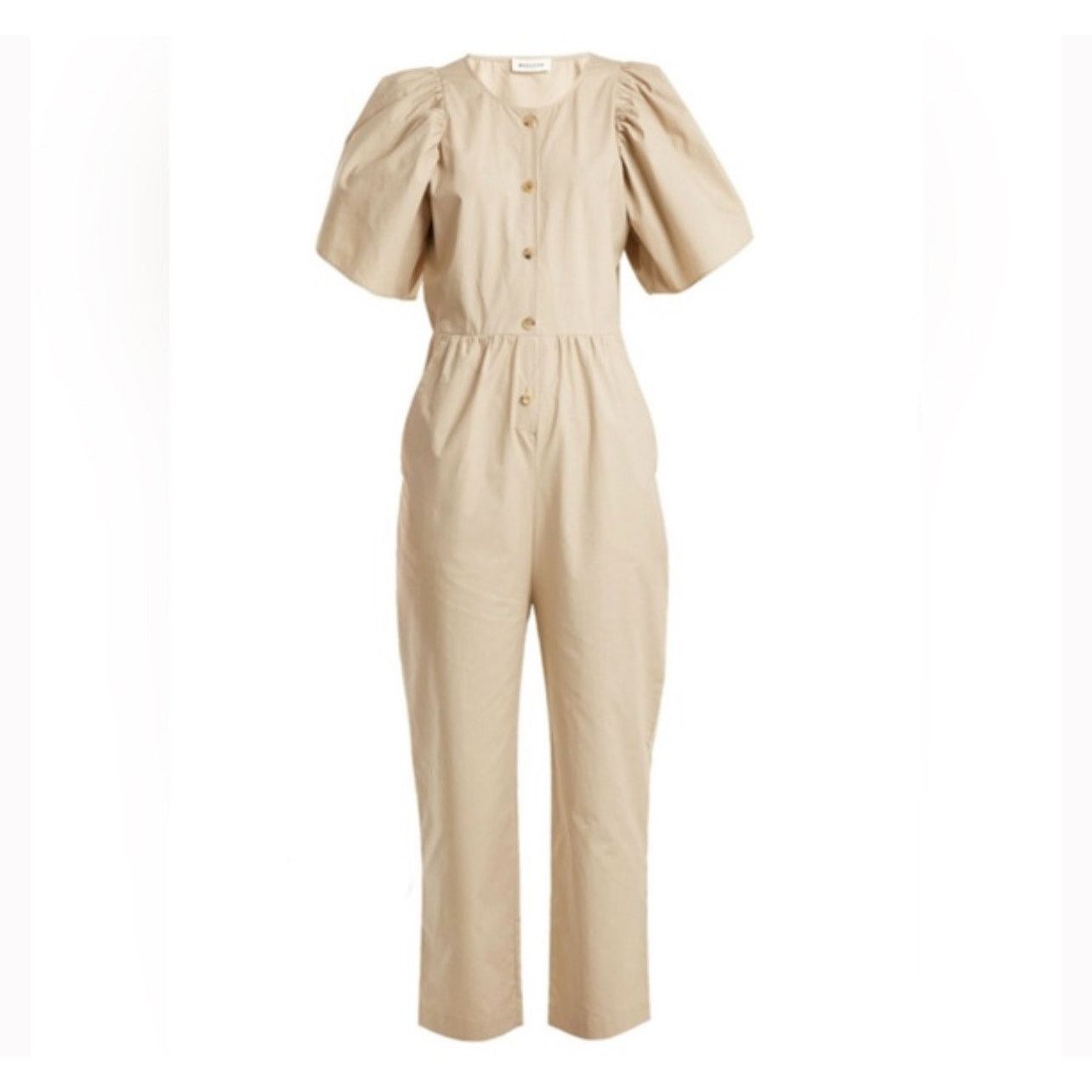 Other Masscob Poplin Puff-Sleeve Jumpsuit - Nudeflesh sz 36 US S Size 26" / US 2 / IT 38 - 1 Thumbnail