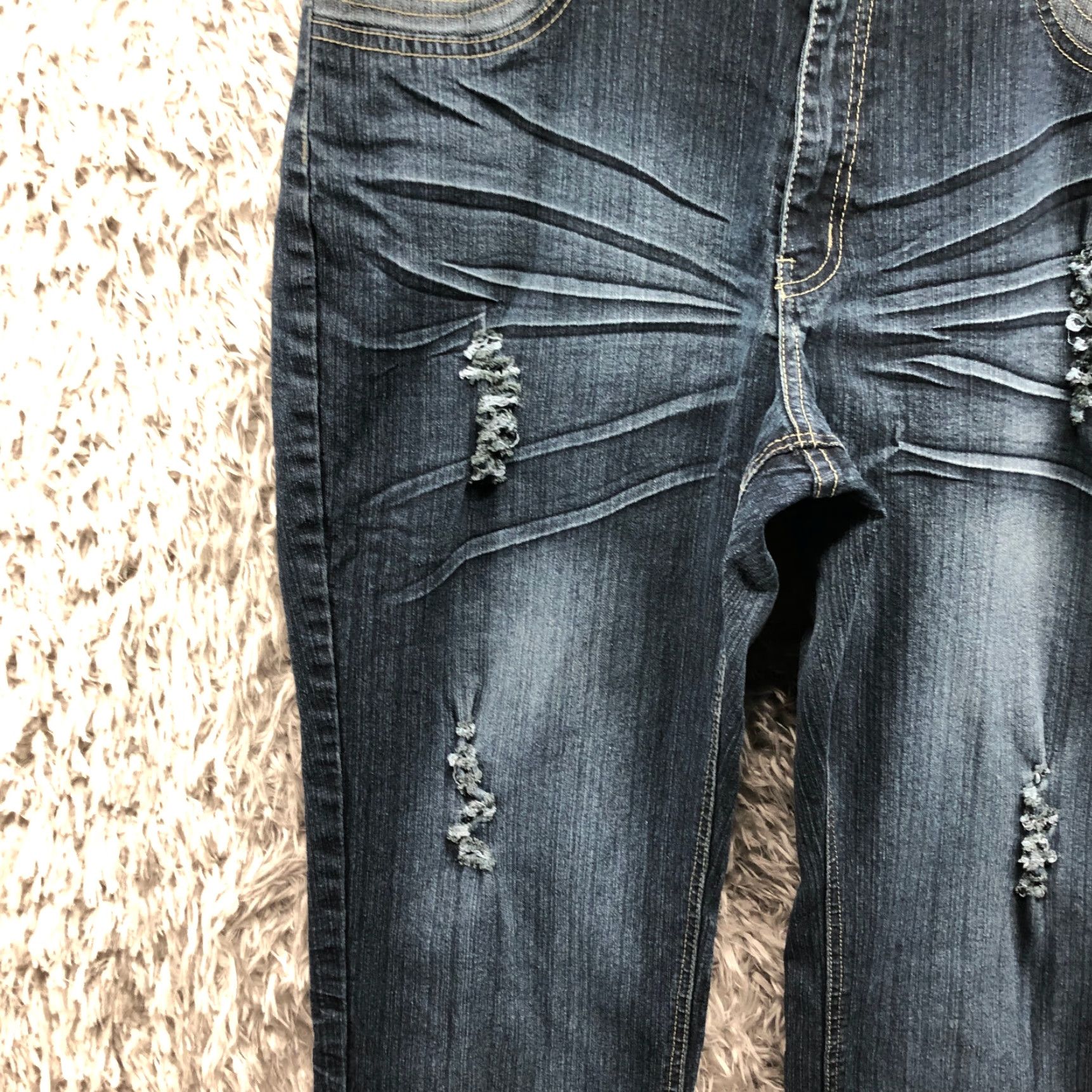 Denime Neeso Jeans Size 16 Womens Mid Rise Dark Wash Blue Denim Straight Leg Jeans Size 38" / US 16 / IT 52 - 4 Thumbnail