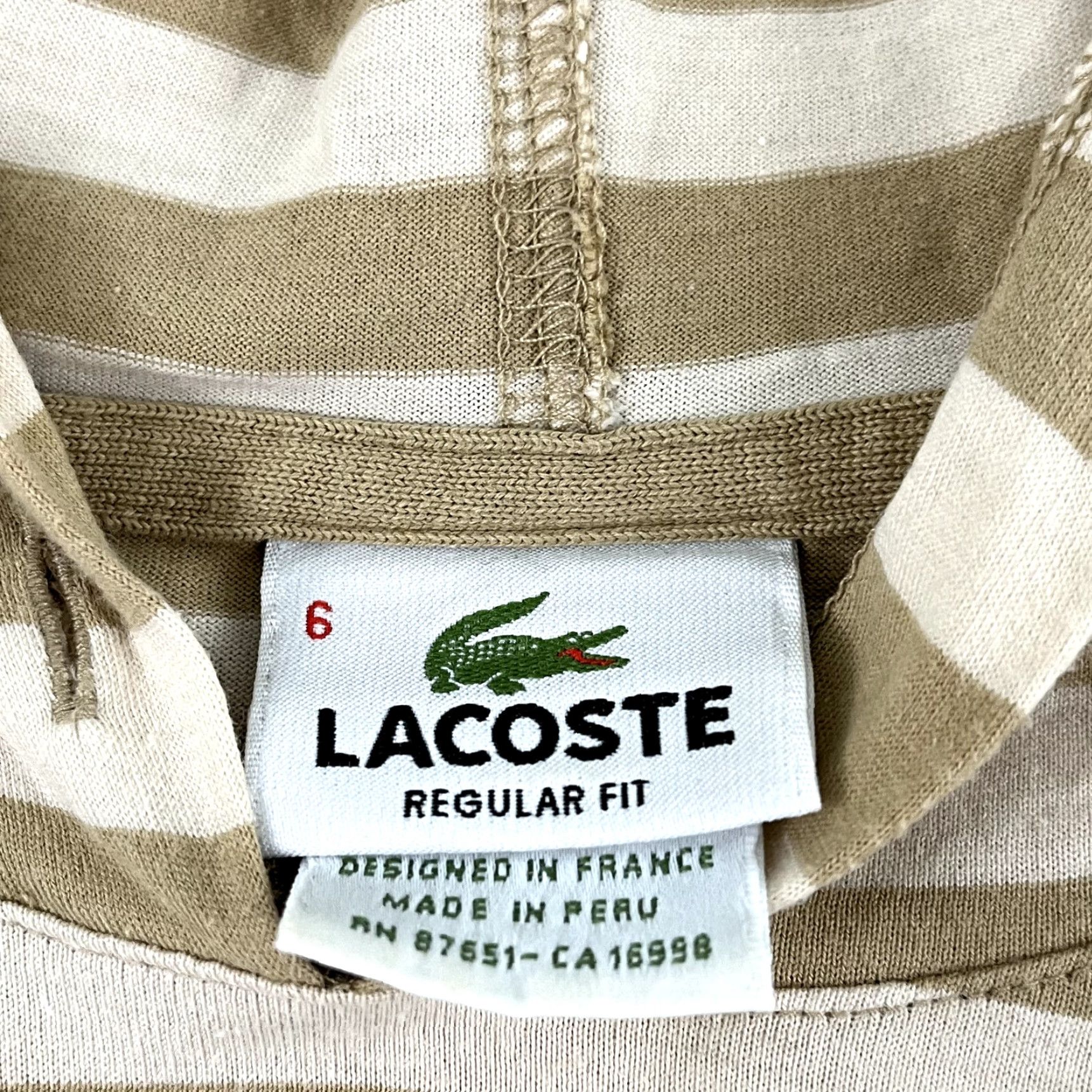 Lacoste Vintage Lacoste Men's Hoodie Size XL Brown Striped Lightweight Pullover Preppy Casual Size US XL / EU 56 / 4 - 3 Thumbnail