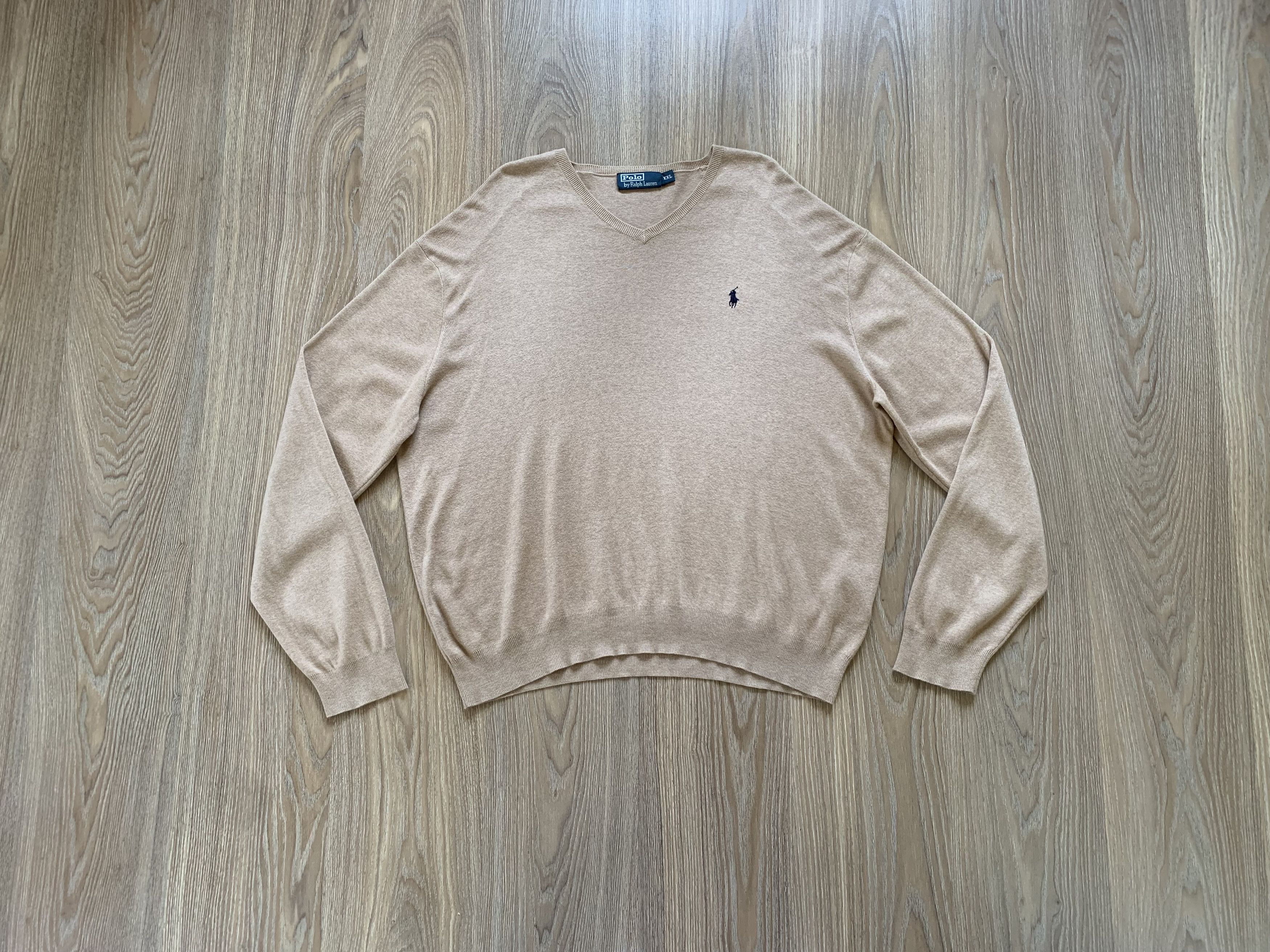 Polo Ralph Lauren × Ralph Lauren Polo Ralph Lauren Vintage Beige Pullover Size US XXL / EU 58 / 5 - 10 Thumbnail