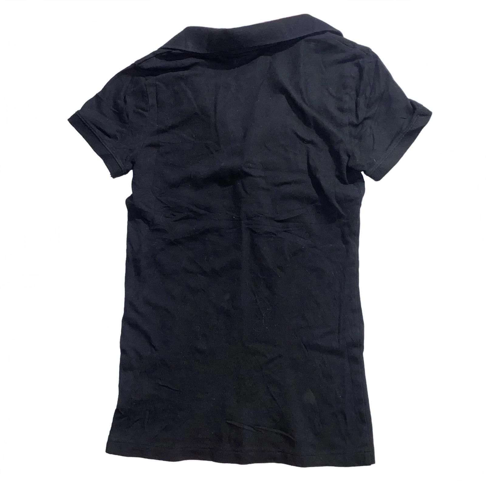Aeropostale Y2K Aeropostale Polo Shirt XS Black Stretch Logo Tee Preppy Size XS / US 0-2 / IT 36-38 - 2 Thumbnail
