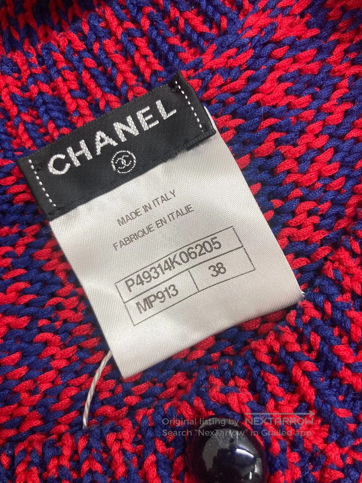 Chanel Chanel Red Blue Open Knit Sweater. Size US S / EU 44-46 / 1 - 3 Thumbnail