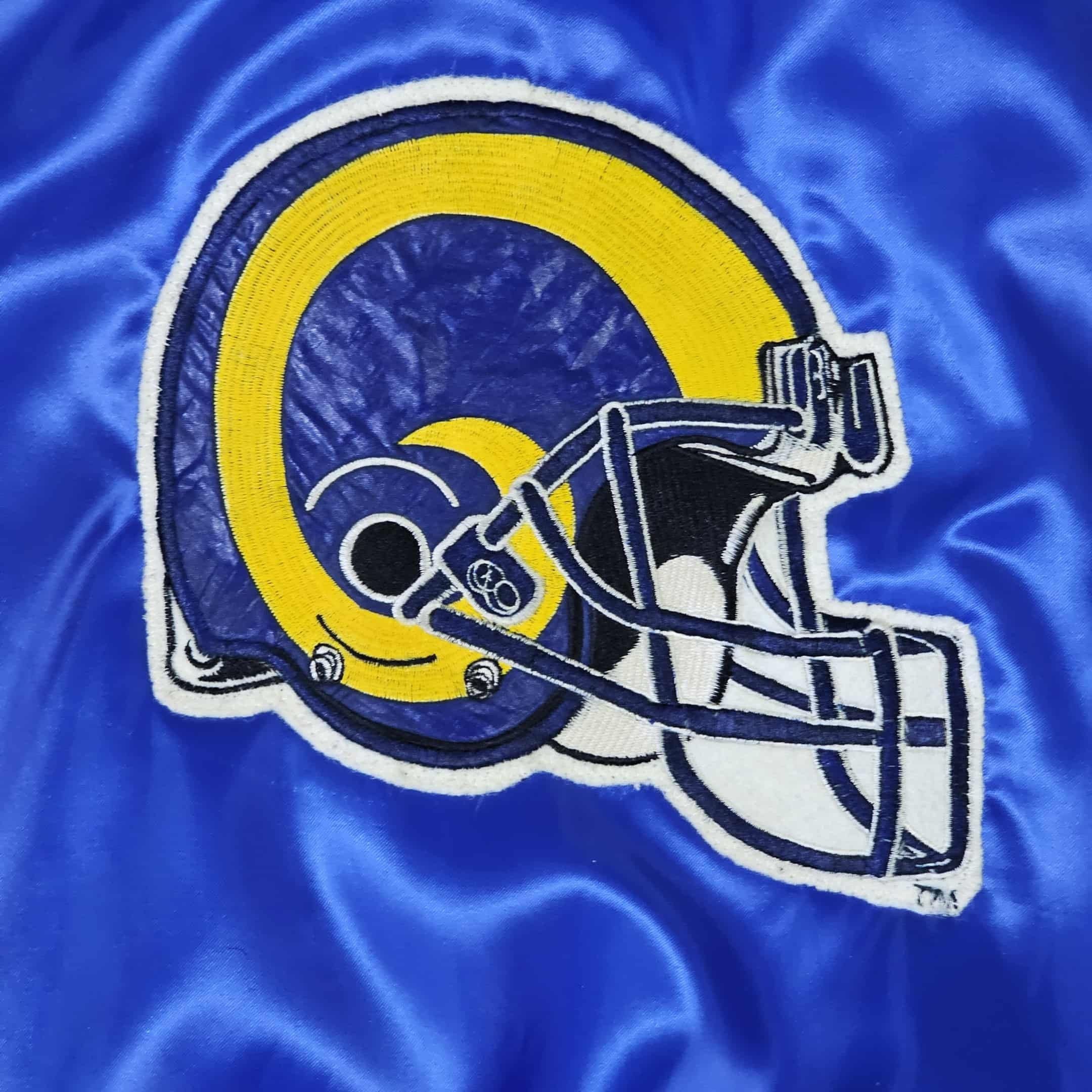 NFL Los Angeles Rams Vintage 90s Satin LA Bomber Jacket Size US XL / EU 56 / 4 - 6 Thumbnail