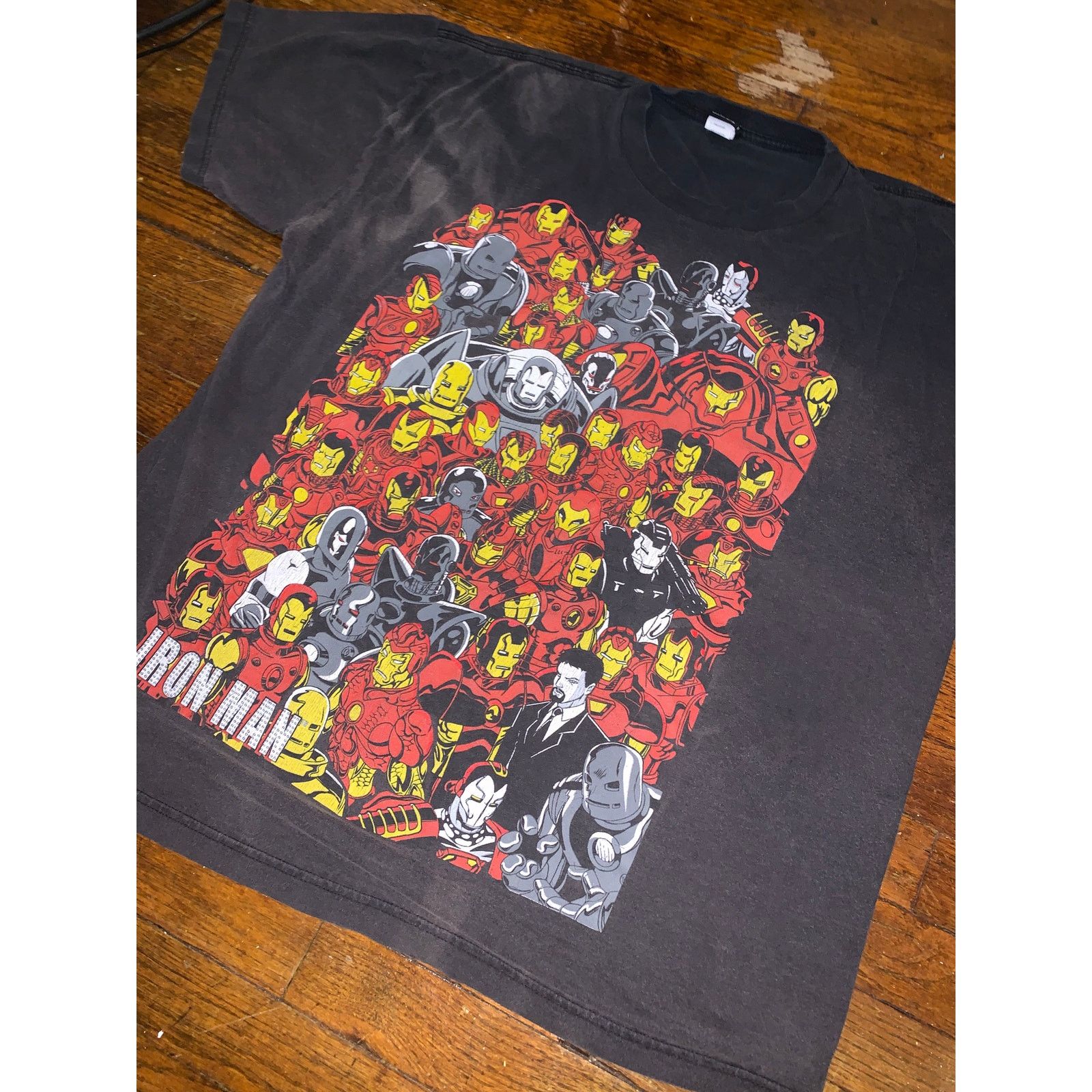 Marvel Comics × Vintage VTG Marvel Iron Man T Shirt 2XL Mad Engine Sun Faded Black Size US XXL / EU 58 / 5 - 5 Thumbnail