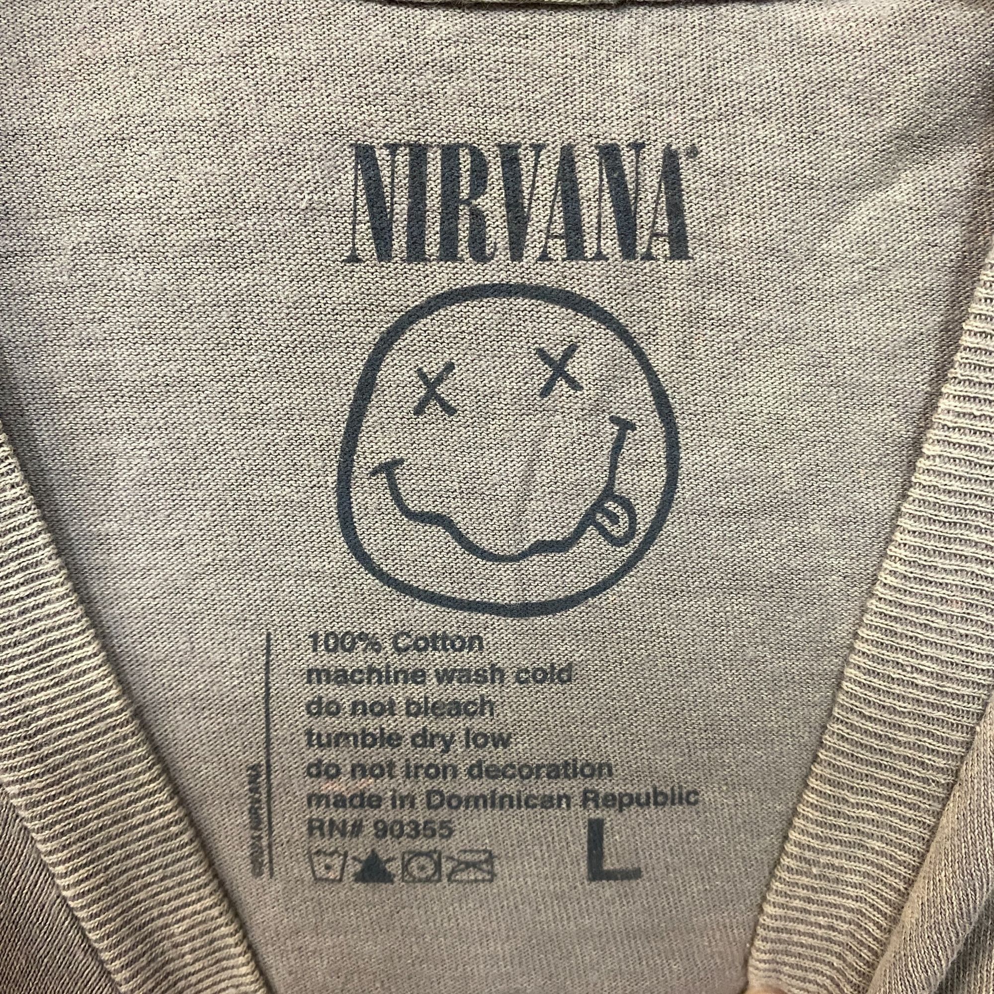 Nirvana Nirvana Dead Eye Smiley Beige T-Shirt Large Size US L / EU 52-54 / 3 - 4 Thumbnail