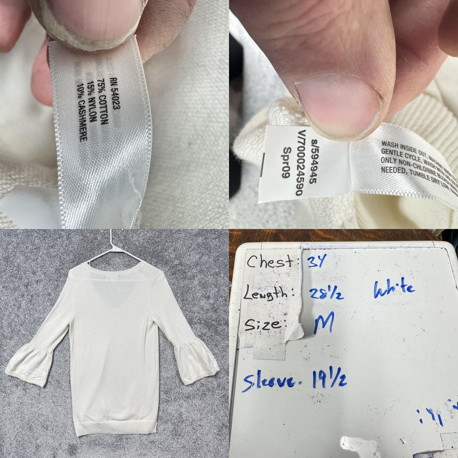 Gap VINTAGE Gap Sweater M Cashmere Twee Indie Sleaze Quiet Luxury Office Siren Fairycore Size M / US 6-8 / IT 42-44 - 8 Thumbnail