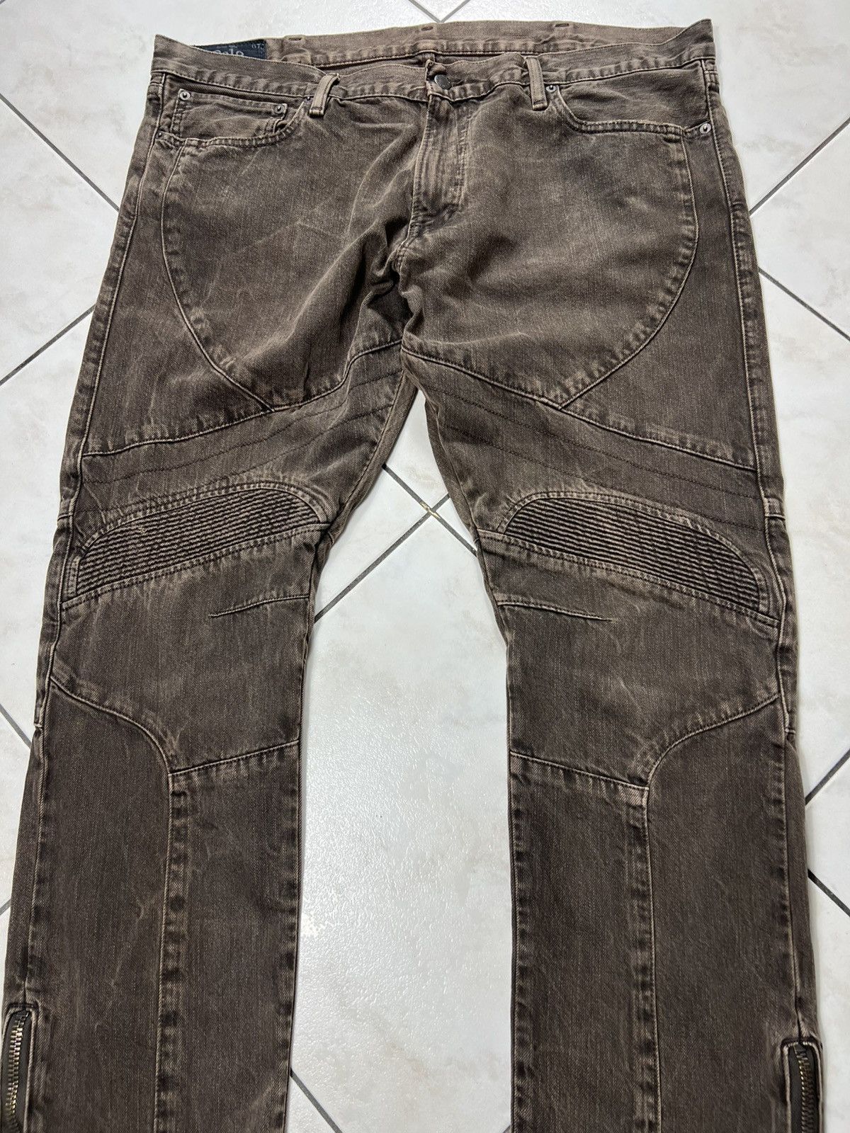 Polo Ralph Lauren Polo Ralph Lauren moto biker denim jeans washed freelander Size US 40 / EU 56 - 4 Thumbnail