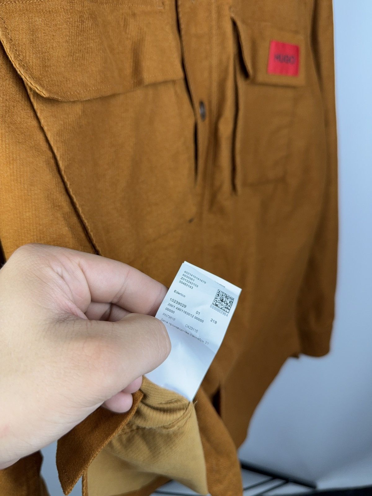 Hugo Boss Luxury Designer Hugo Boss Rust Overshirt with Logo Patch M Size US M / EU 48-50 / 2 - 8 Thumbnail