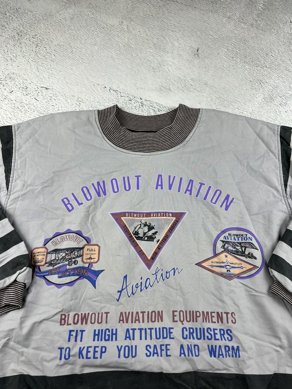 Other 💥RARE 80s Vintage Distressed Reversible Blowout Aviation USA Size US M / EU 48-50 / 2 - 5 Thumbnail