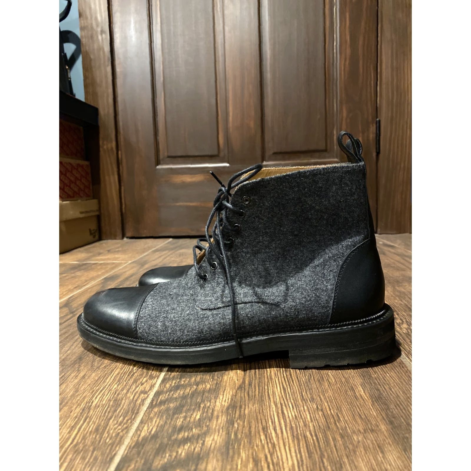 Vintage VINTAGE Taft The Jack Boot Ankle Boot Men Wool Black 7 US 40 EU Leather? (note: original says Upper Material Wool; but "Leather" not allowed) Size US 7 / EU 40 - 5 Thumbnail