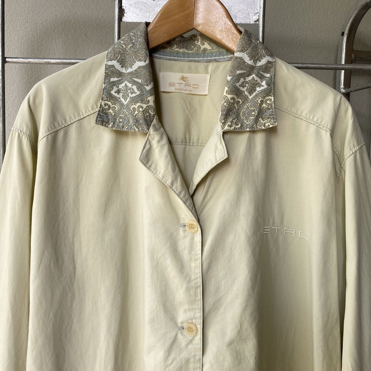 Etro ETRO Beige Pattern Trim Shirt Size M / US 6-8 / IT 42-44 - 3 Thumbnail