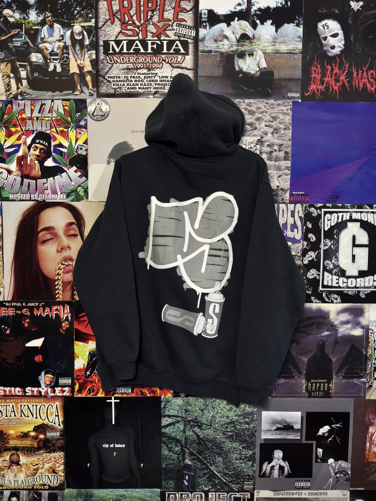 Stussy Stussy Graffiti Spray Print Hoodie Size US L / EU 52-54 / 3 - 1 Thumbnail