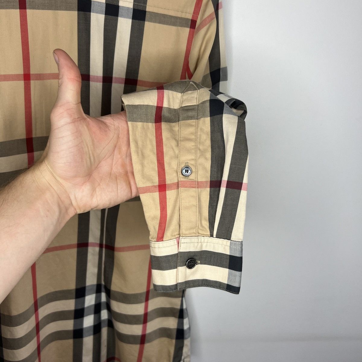 Burberry Burberry Nova Check Shirt Button Up Beige Size L / US 10 / IT 46 - 11 Thumbnail
