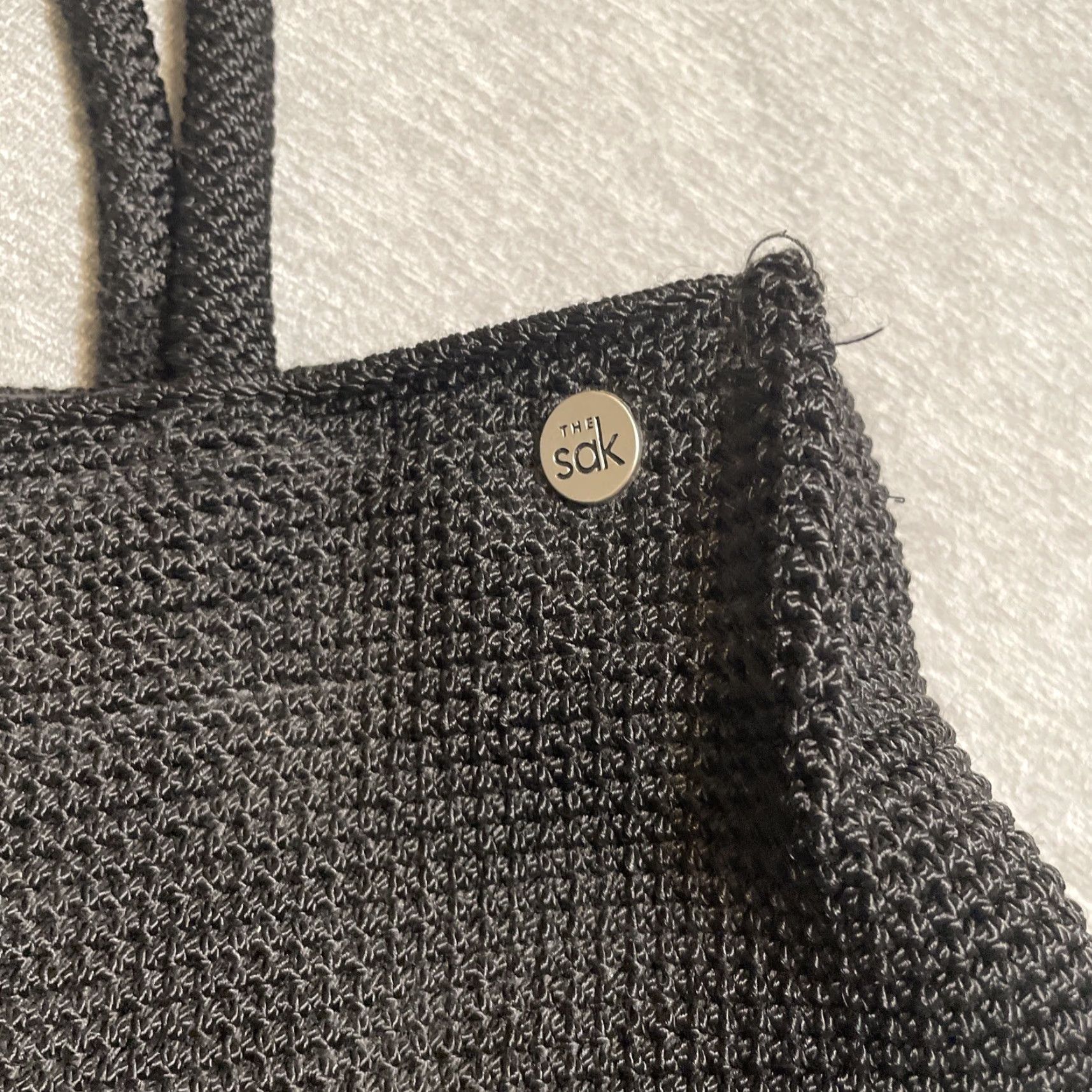 The Sak The Sak Satchel Purse Weave Double Handle Black Tote Woven Large Satchel/Top Handle Bag Womens Size ONE SIZE - 3 Thumbnail