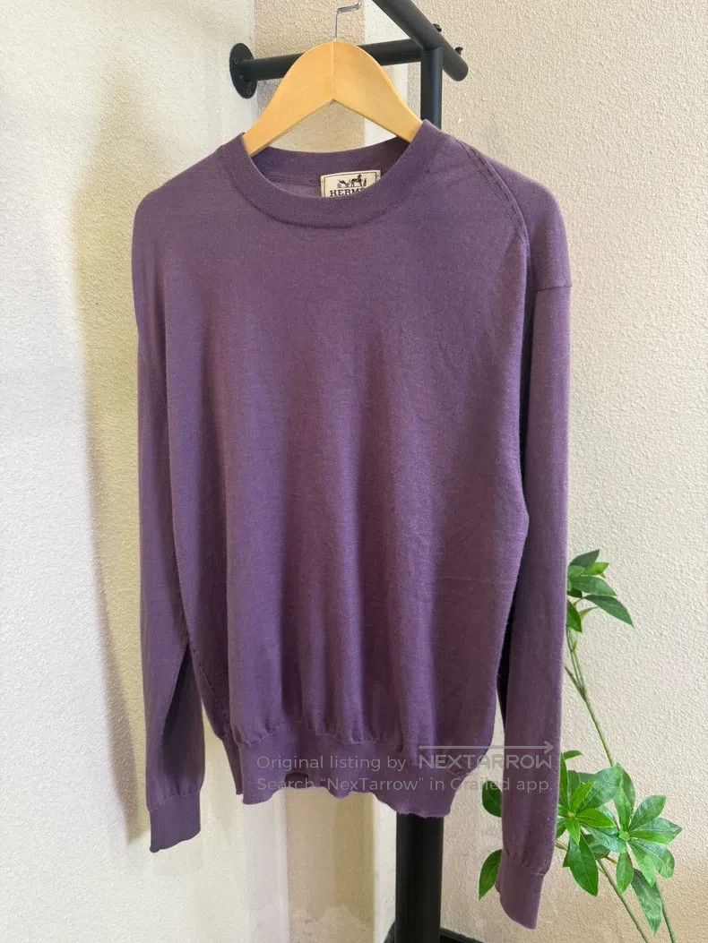 Hermes Hermes Purple Crewneck Knit Sweater Size US XS / EU 42 / 0 - 1 Thumbnail