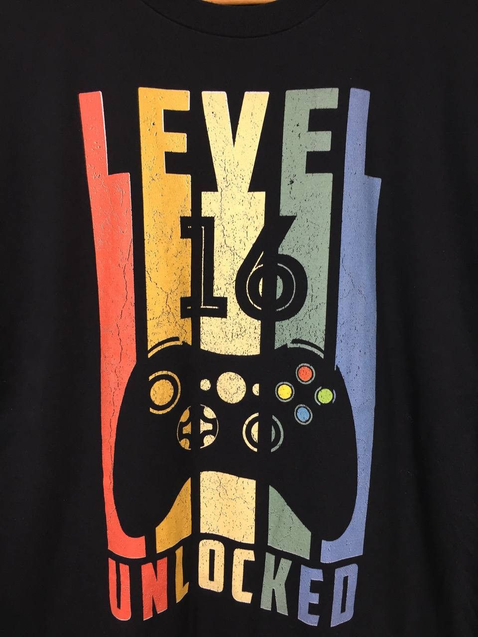 Nintendo × The Game × Vintage Level 16 Unlocked Video Game 16th Birthday Gamer Tee Size US L / EU 52-54 / 3 - 3 Thumbnail