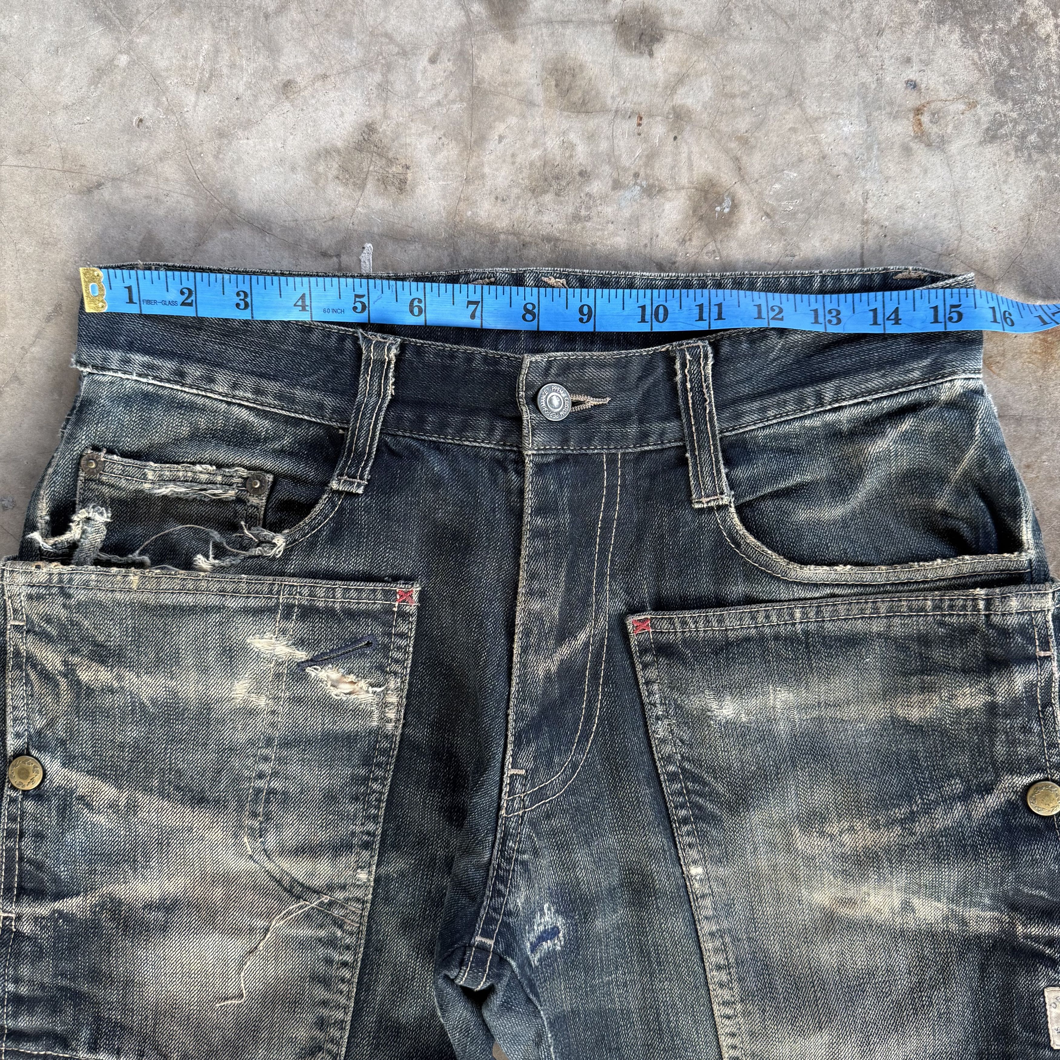 PPFM Vintage PPFM Ripped Faded Black Rusty Denim Jean W31 Size US 31 - 8 Thumbnail