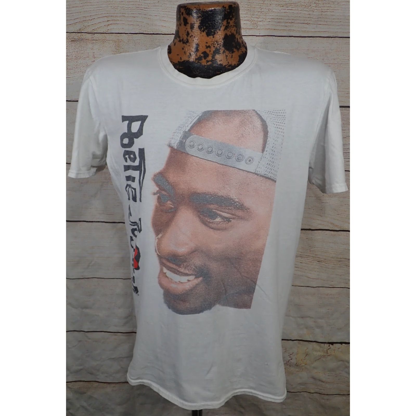 Vintage VINTAGE Rare Poetic Justice Adult Medium Tupac T-Shirt Mens WHITE Graphic Print 90s Hip Hop Tee Size US M / EU 48-50 / 2 - 2 Thumbnail