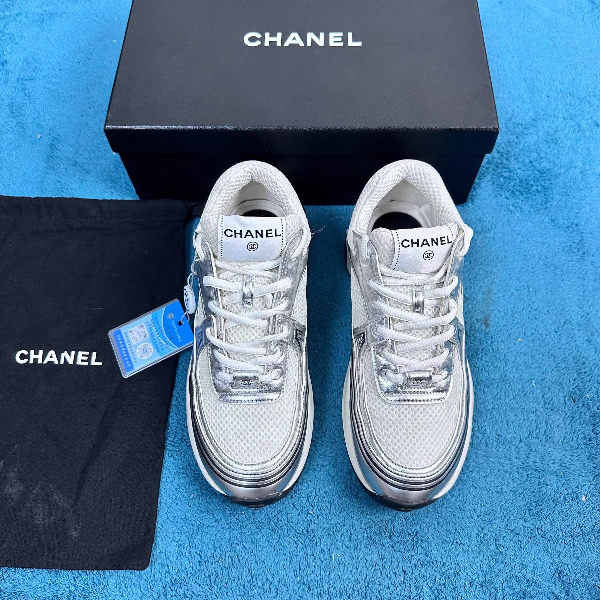 Chanel Chanel Silver Horn King Sneakers 37 Size US 6 / IT 36 - 1 Thumbnail